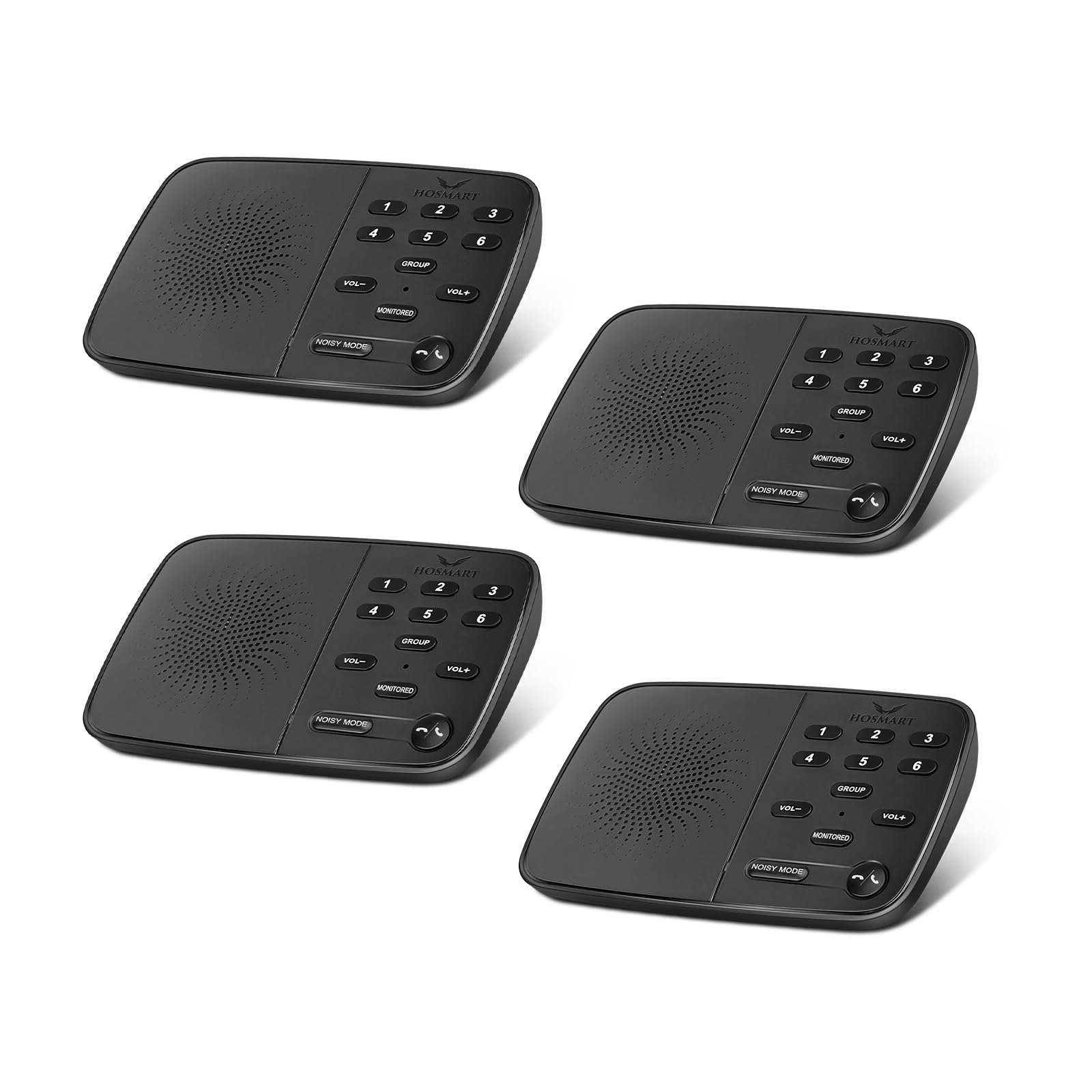 Hosmart Ultraspeak Intercoms Wireless For Home, Full Duplex Wireless Intercom System For Home Use, House Intercom Two Way Real Time Intercom System For Business With 1200 Feet Range (4 Stations)