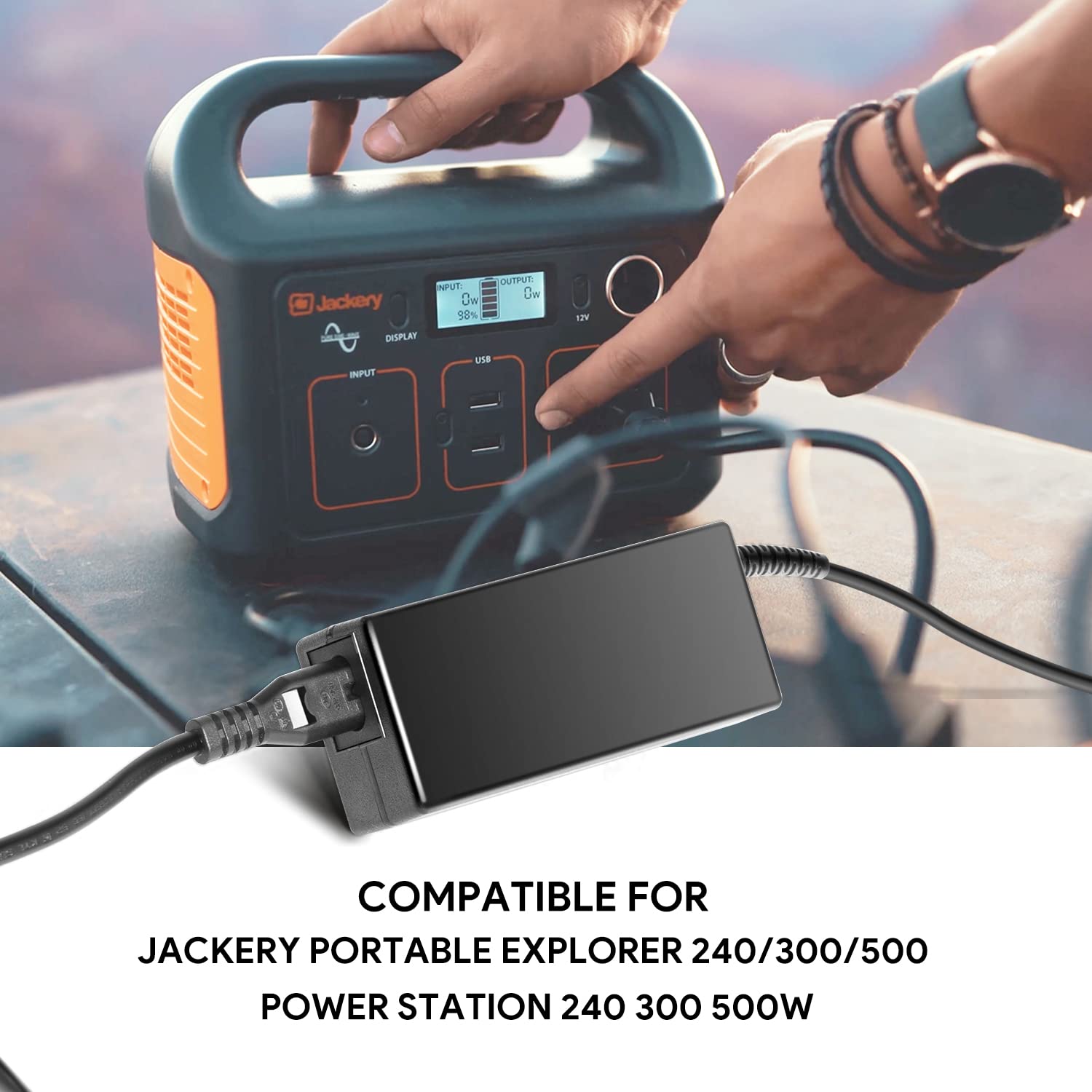 For Jackery Charger, Kfd Ac Adapter For Jackery Portable Power Station Explorer 240 300 500 550 E240 E300 E500 G0500A0500Ah 2 29