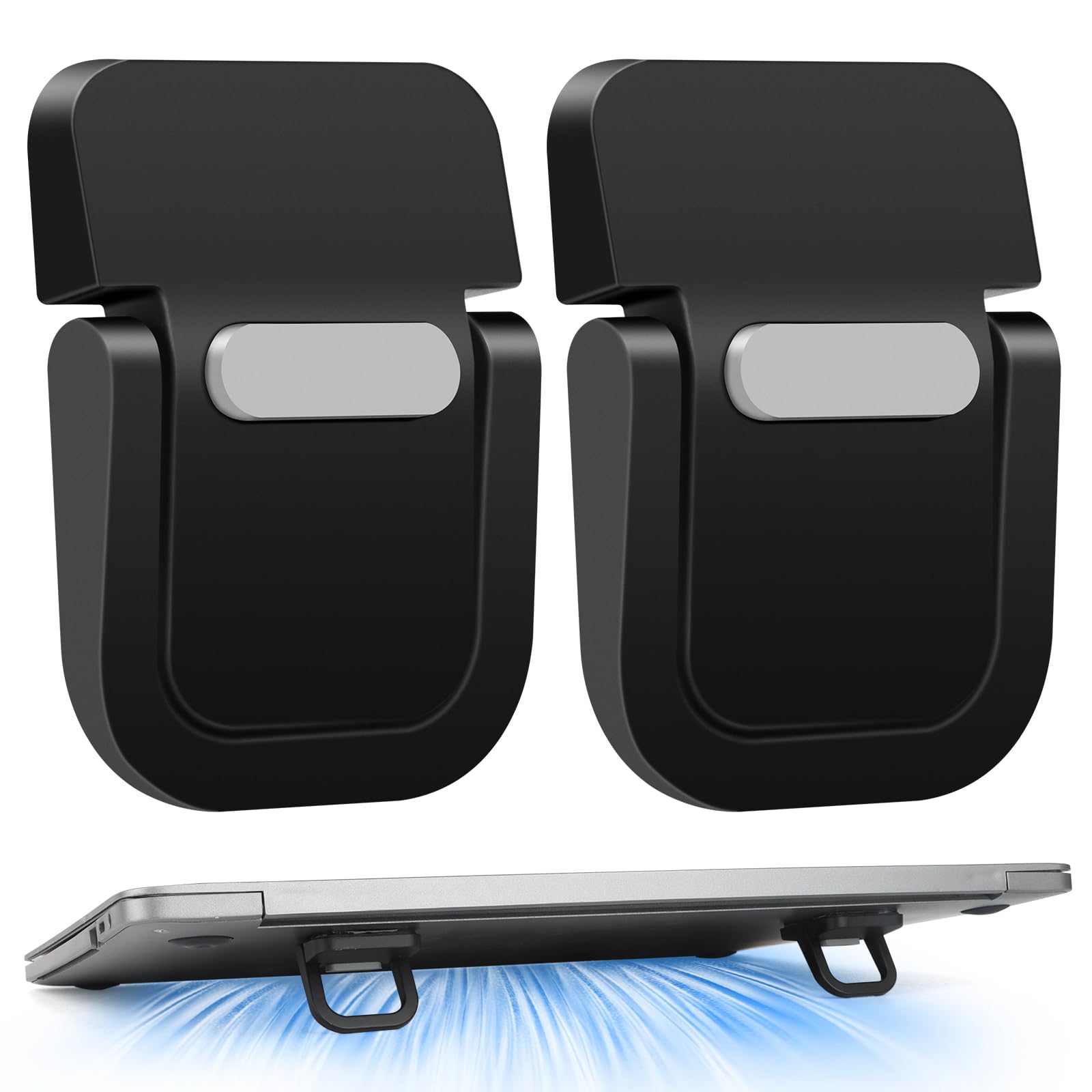 Yipinve Mini Laptop Stand, Portable Laptop Stand, Foldable & Lightweight Ergonomic Riser with Ventilated Cooling, Sleek Computer