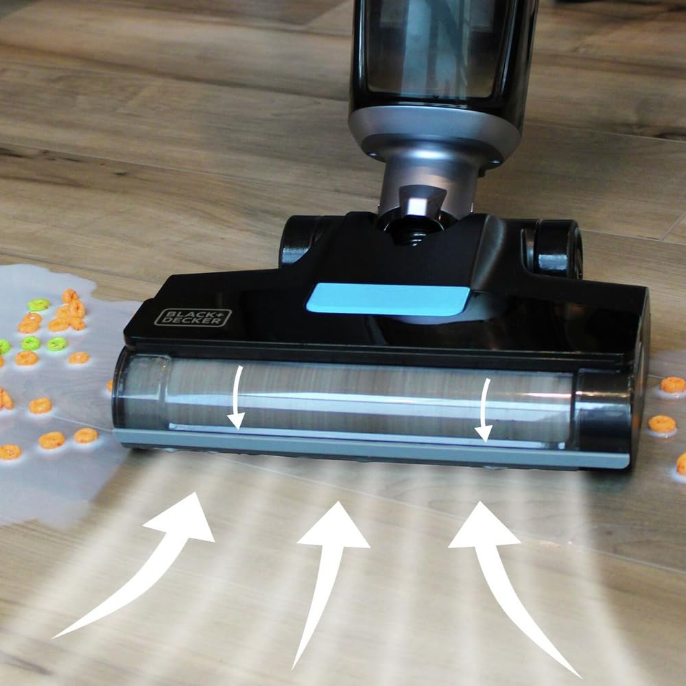 Black+Decker Cordless Wet Dry Vacuum Cleaner And Mop, Vacuum & Wash Duo With Self Cleaning, Edge Cleaning And Digital Display, S