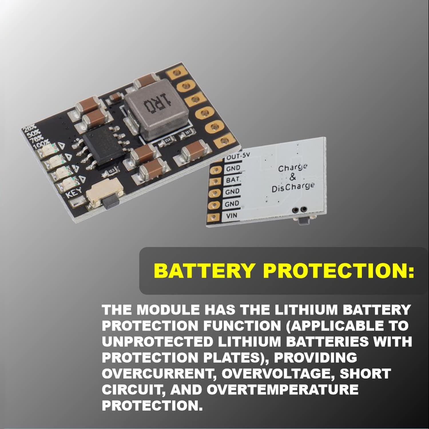 Huarew 5V 2A Charge And Discharge Integrated Module 3.7V/4.2V Lithium Battery Mobile Power Plate Charge And Discharge Protection