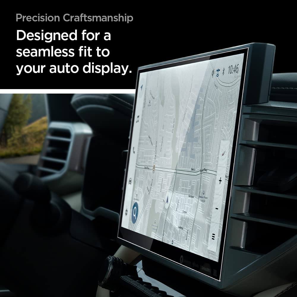 Spigen Tempered Glass Screen Protector [Glastr Slim] Designed For Toyota Tundra(2025 2022), Sequoia(2025 2023), Tacoma(2024/2025), 4Runner(2025) 14 Inch Dashboard Touchscreen   Matte/Anti Finger Print