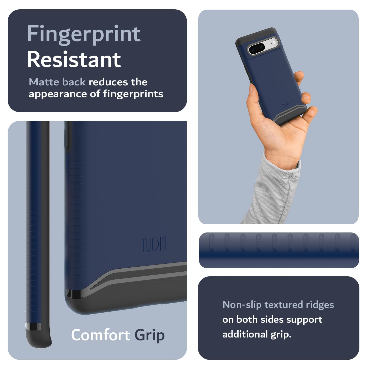 Tudia Dualshield Designed For Google Pixel 7 Pro Case (2022), [Merge] Shockproof Military Grade Slim Dual Layer Heavy Duty Raise