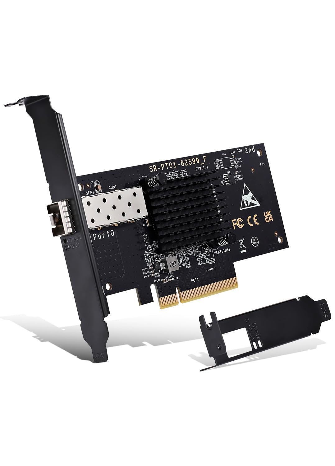 10Gb Sfp Pci E Network Card, Intel 82599(X520 Da1) Controller, 10Gbps Ethernet Adapter, 10Gbe Sfp+ Port, 10G Nic Card, Support W