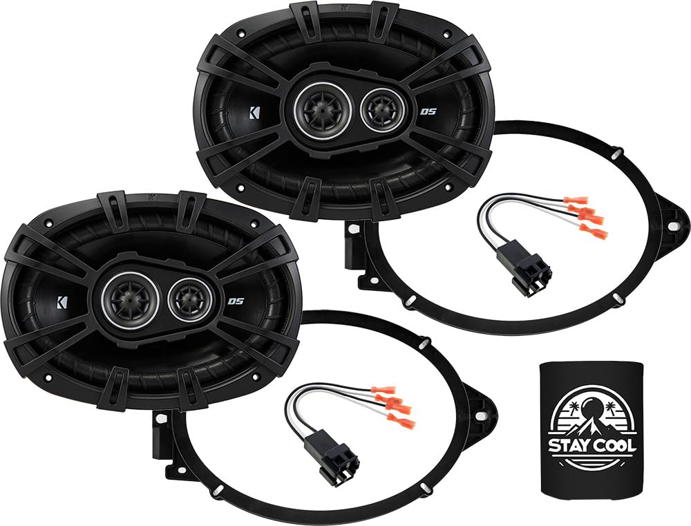 KICKER Rear Deck 6x9 Speakers Kit for Chevrolet Camaro (w/o BA) 2010-2015 Upgrade Kit - Pair of DS Series 6x9 Inch 3-Way Speaker