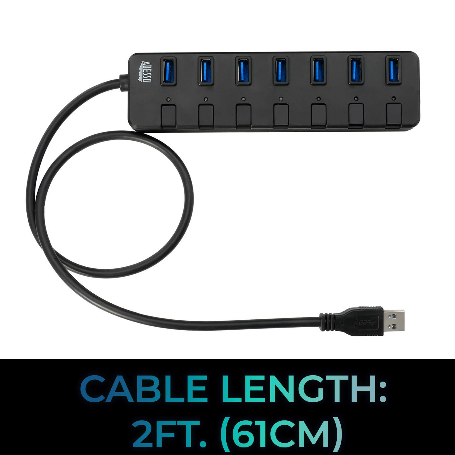 Adesso 7 Port Usb 3.0 Hub