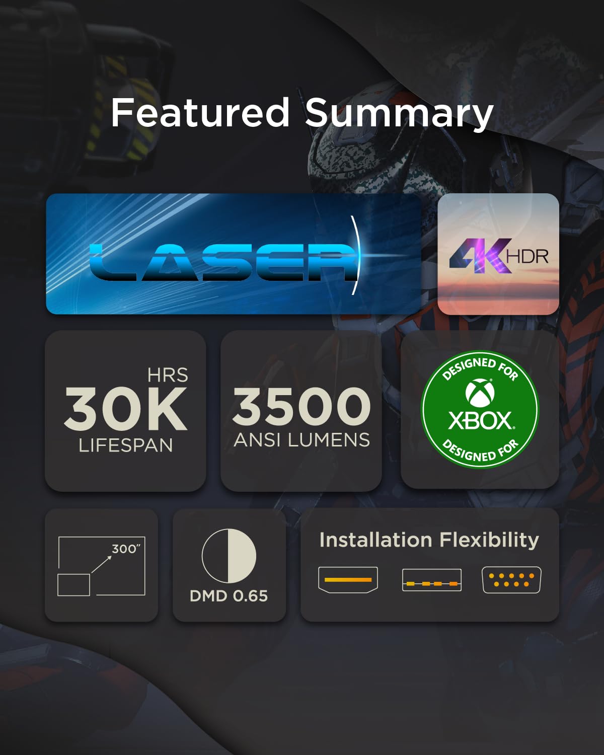 Viewsonic Lx700-4K Uhd 3500 Lumens Laser Projector Designed For Xbox With 4.2Ms Response Time, 240Hz Refresh Rate, 1.36X Optical