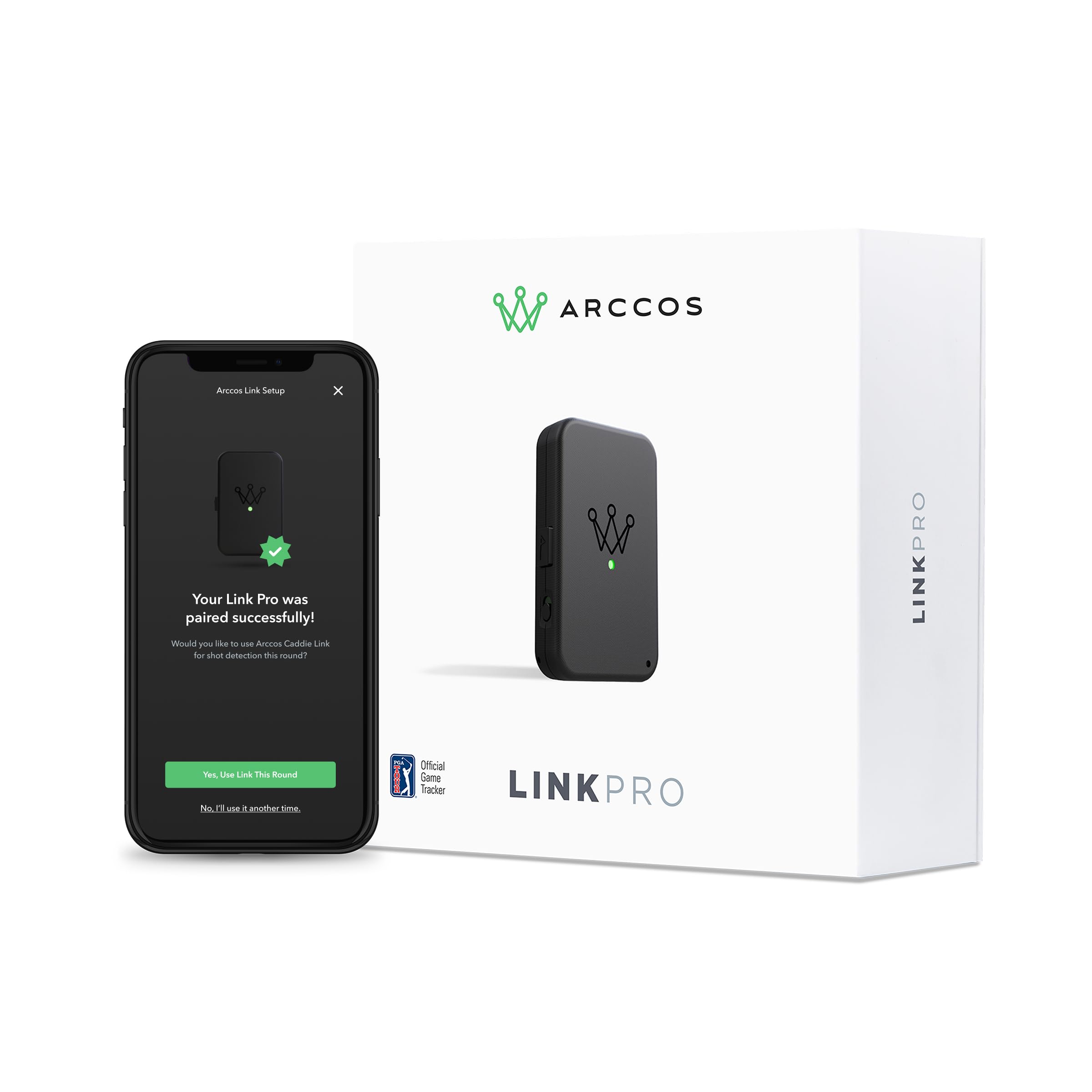 Arccos Link Pro Wearable: Automatically Track Your Golf Game Without Your Phone, Compatible with Arccos Smart Sensors & Arccos S