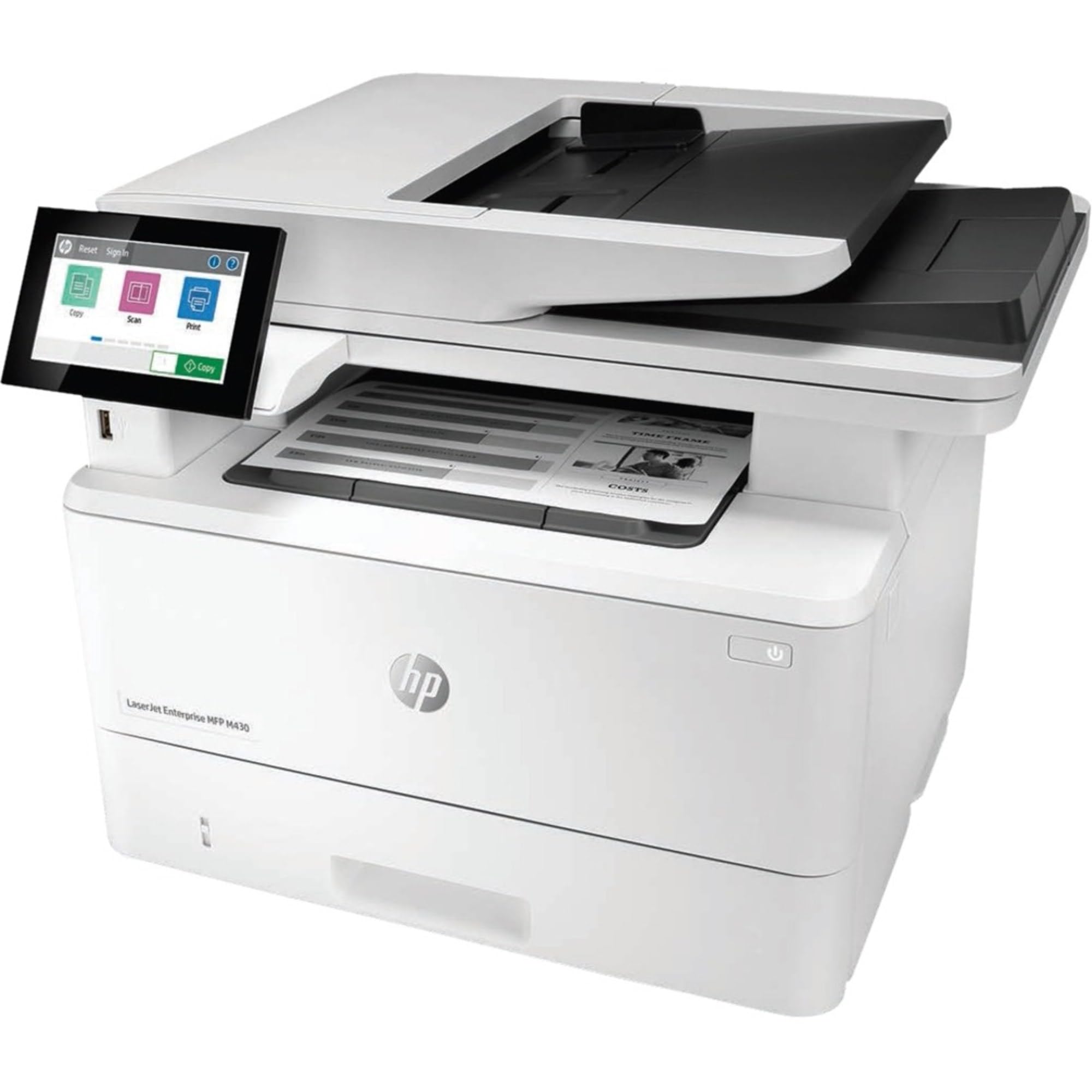 Hp Laserjet Enterprise Mfp M430F Monochrome All-In-One Printer With Built-In Ethernet & 2-Sided Printing (3Pz55A),White, Large