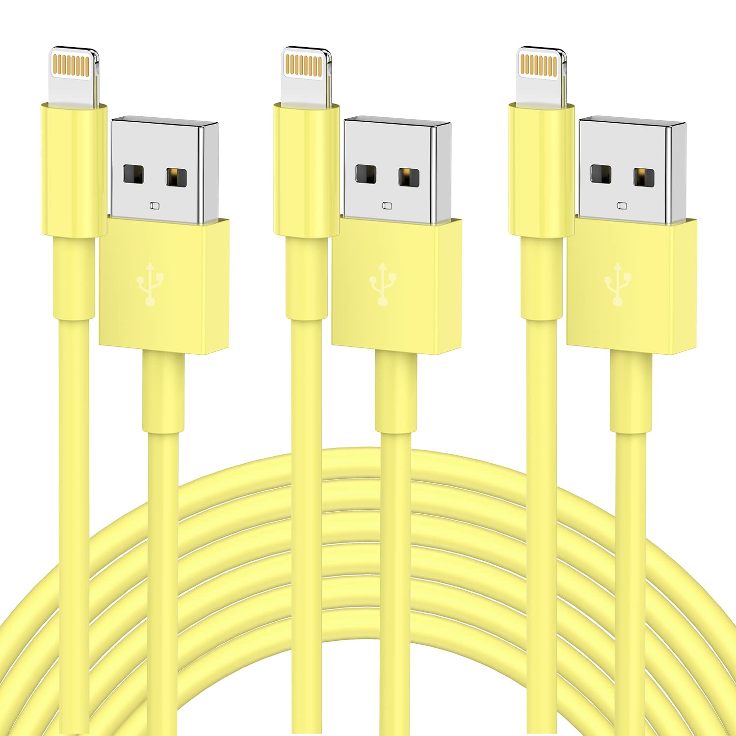 Qziiw [Apple Mfi Certified] Iphone Charger Cable 10Ft, 3Pack Extra Long Usb To Lightning Cable,Apple Charging Power Cord For Iph