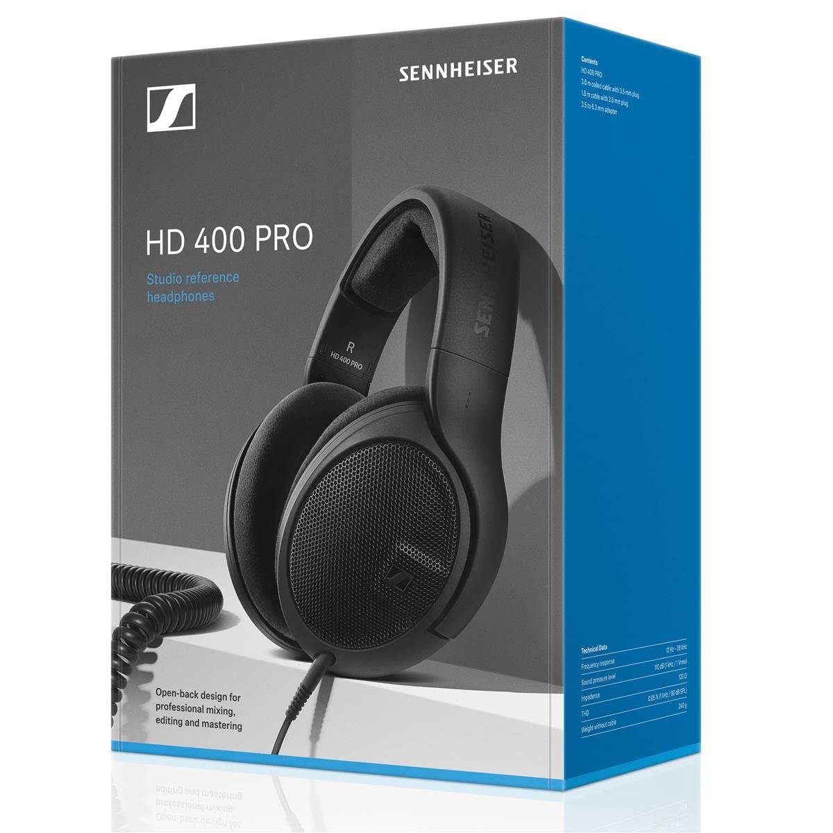 Sennheiser Hd 400 Pro Open Back Dynamic Headphones For Studio, Mixing, Video, Audio Production, Twitch, High Definition Music Li