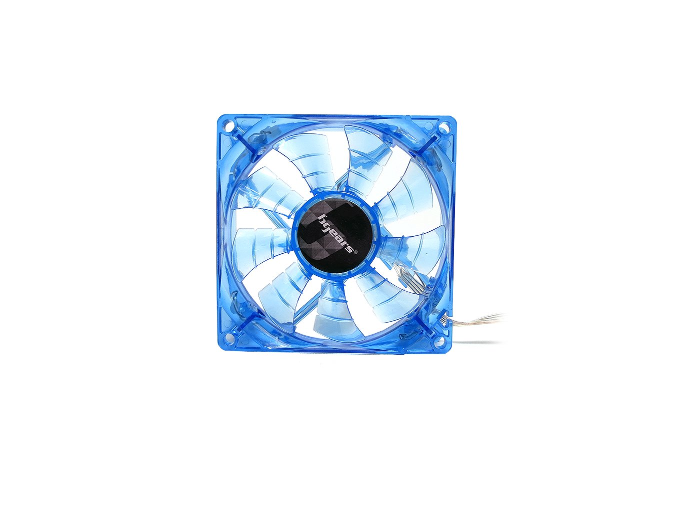Bgears B Pwm 80Mm Blue Leds Gaming Pc Cooling Fan, High Speed High Performance 2 Ball Bearing Pwm Signal, Mini 4 Pin Connector, 500 4000 Rpm With High Airflow Of 78 Cfm, 12Vdc Fan, 80X80X25Mm