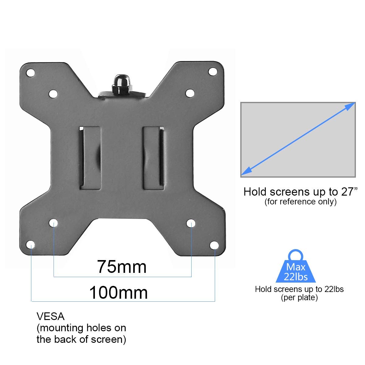 Suptek Single Head And Plate For Suptek Monitor Mount (Md6Tb)