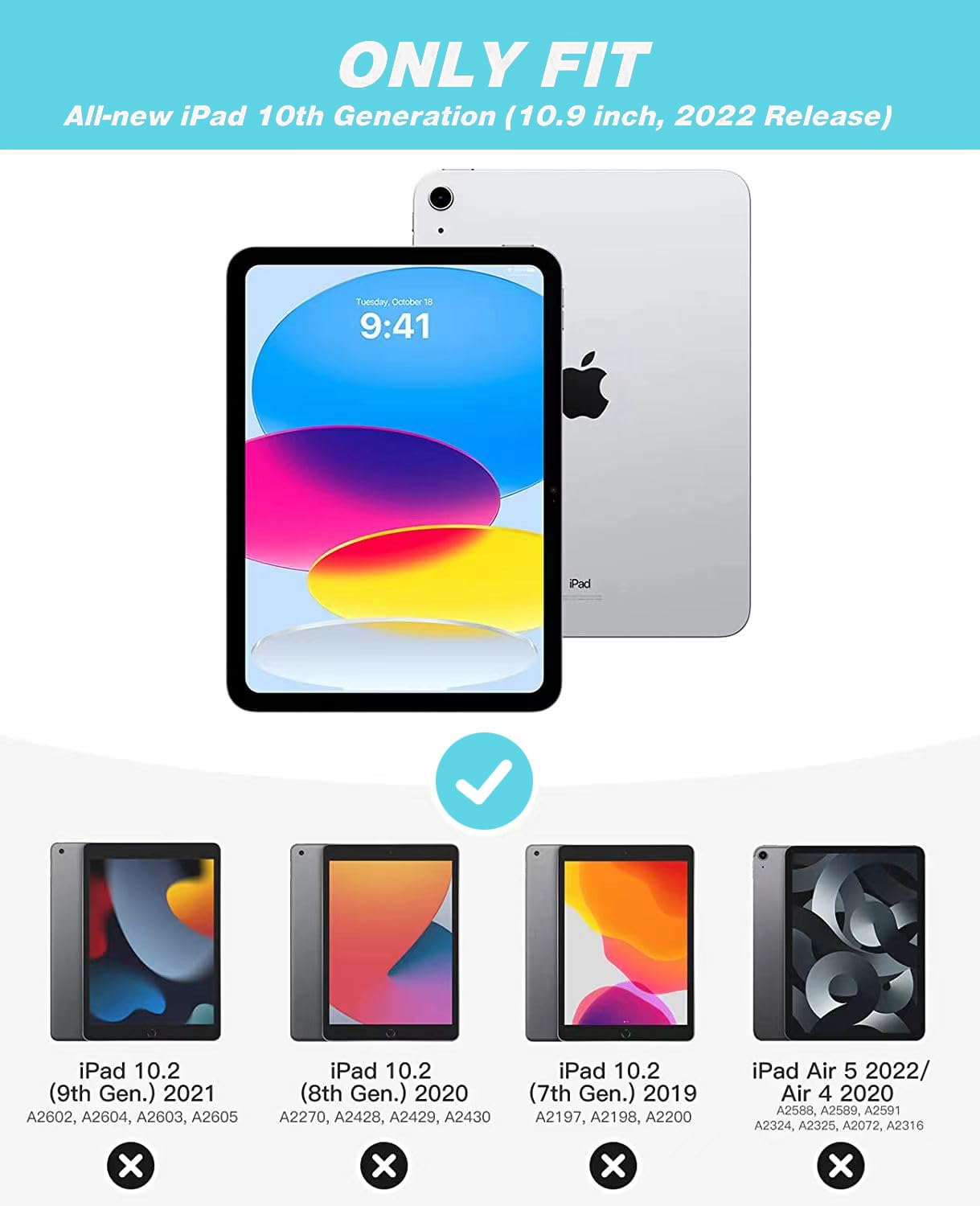 Zryxal Ipad (A16) Case/Ipad 10Th Generation Case [11-Inch 2025/10.9 Inch 2022] With Pencil Holder, Smart Cover With Soft Tpu Bac