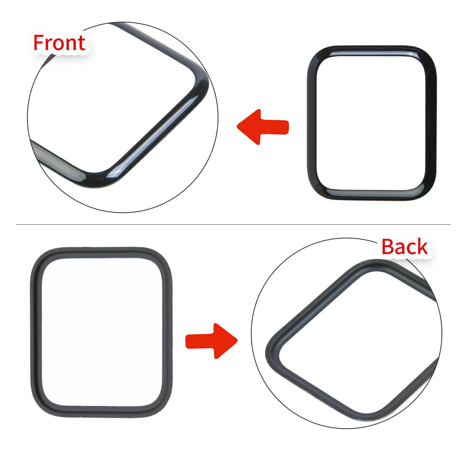 Zgxhga Compatible With Apple Watch Series 5 44Mm Screen Replacement   Front Lcd Glass Lens Replacement Repair Kit & Watch Glass