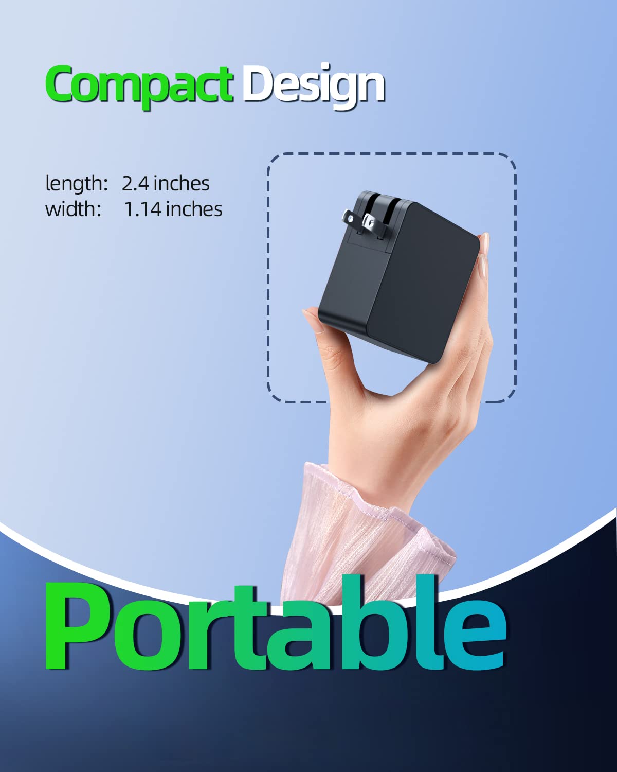 Ac Charger Fit For Lenovo Ideapad S340 S145 S540 S130 C340 C640 S340-15Iwl S145-15Iil S540-14Iwl S145-15Igm Laptop, Foldable Plu