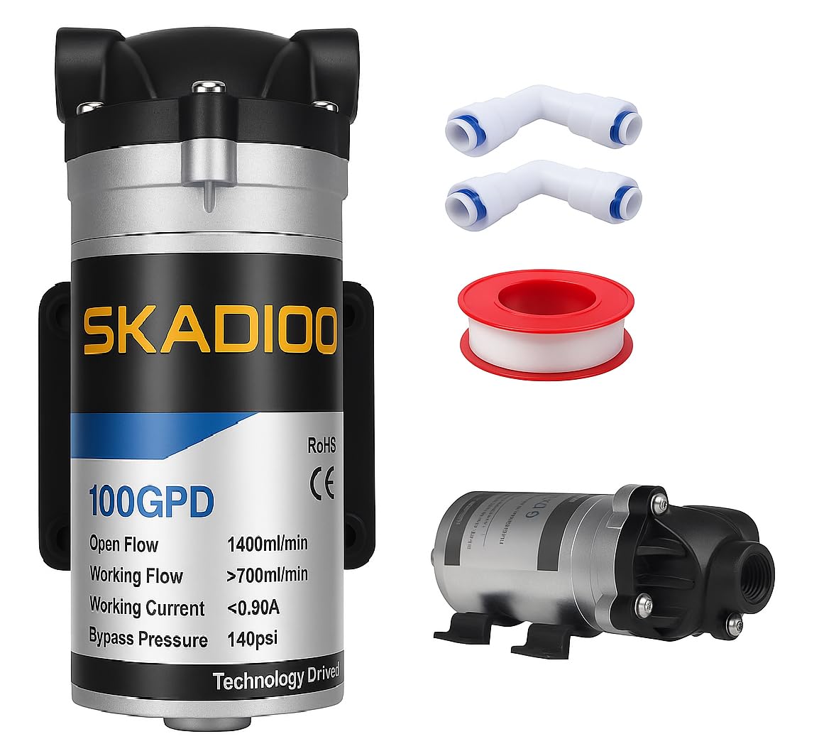 Skadioo Full Metal Ro Pump With 100% Copper Rotor, Ro Booster Motor, Ro Booster Pump 100Gpd Original, Booster Pump For Ro Purifi