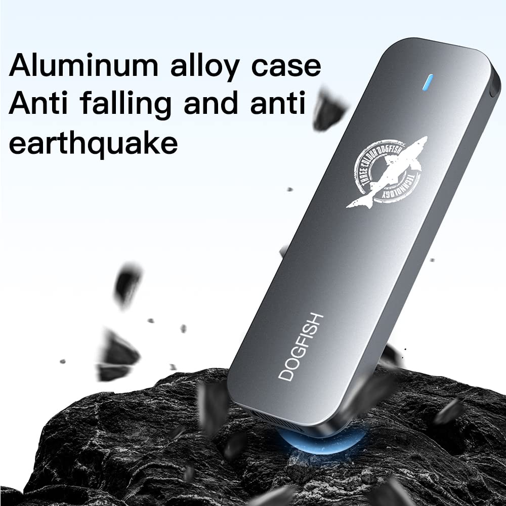 Dogfish Portable External Ssd 500Gb 2242/2260/2280 Ngff Grey Metal Usb 3.1 Type C Ultra Light Mini Breathable Portable Solid Sta