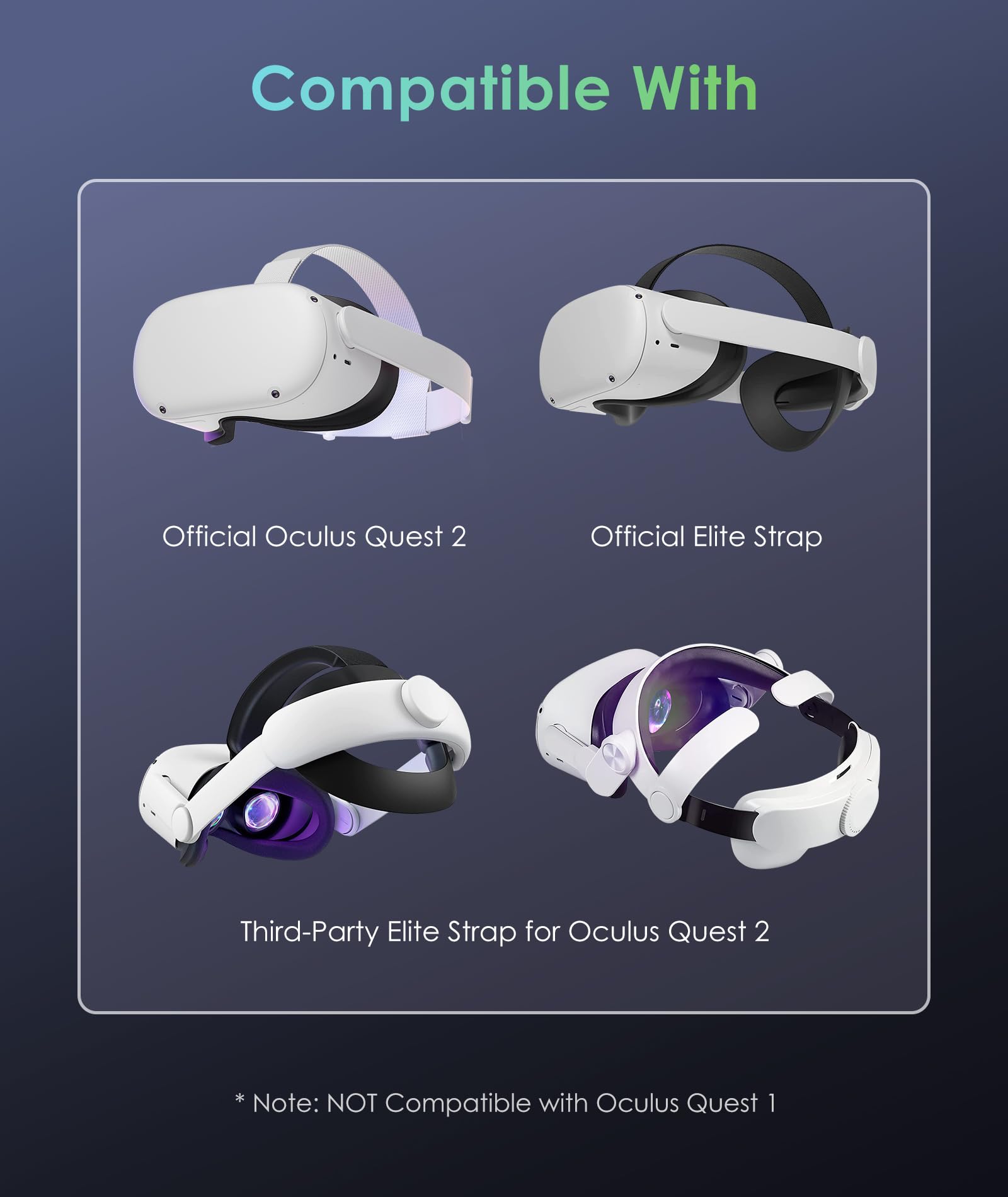 5000Mah Battery Pack Fit For Meta Oculus Quest 2 & Elite Head Strap, Lightweight Portable Vr Power Charger Battery Extender Rech