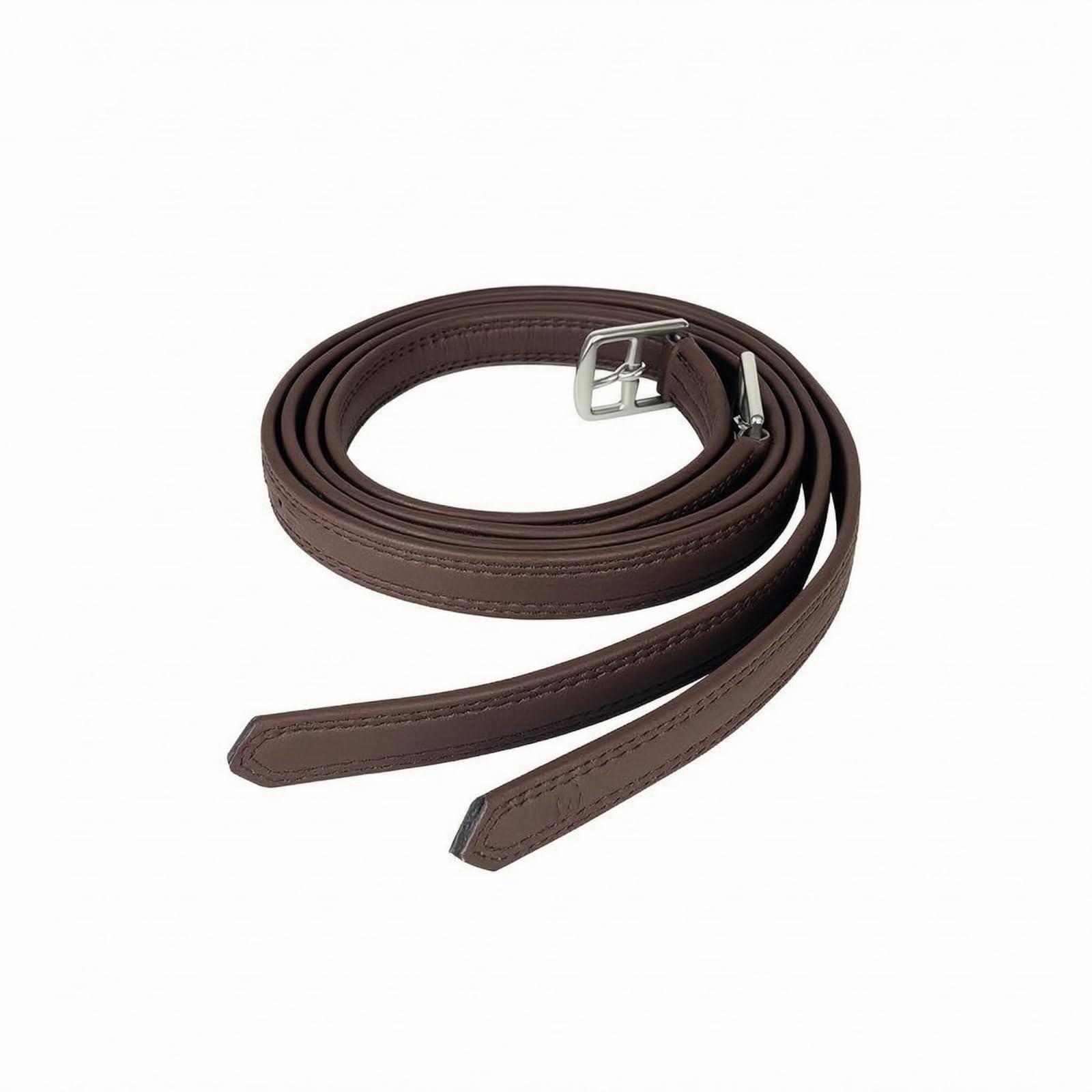 Loom Tree Superfiber Stirrup Leathers Stitched Surface English Stirrup Strap Metal Buckle Equestrian Straps Punched Holes, Micr