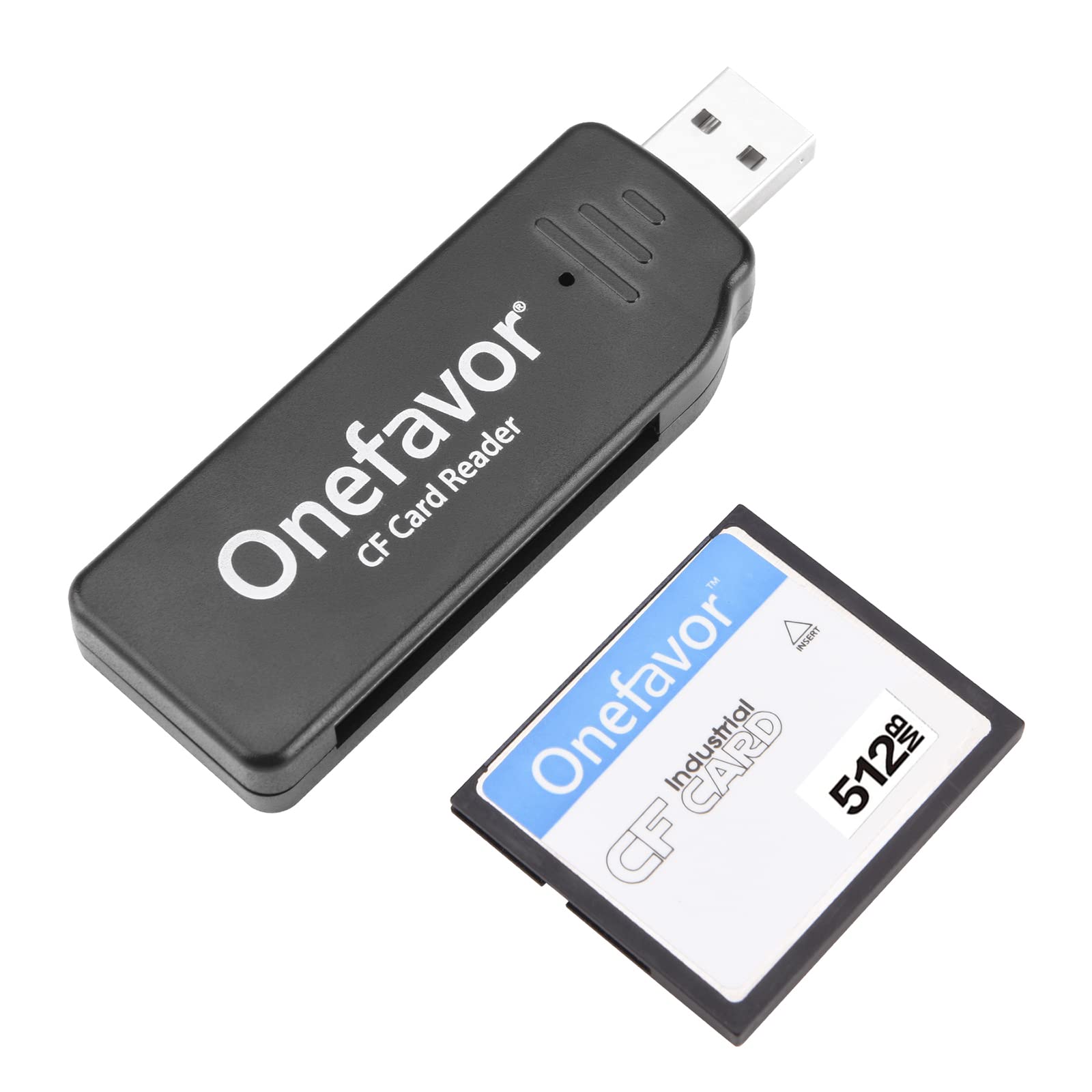 Onefavor Compactflash Cards Reader, Compact Flash Cf Memory Card Usb Reader Reader/Writer (With 512Mb Cf Card)