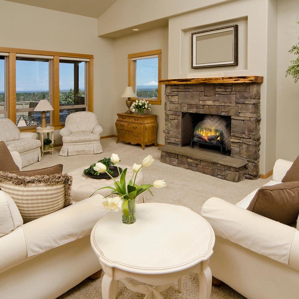 Dimplex Revillusion Electric Fireplace Log Insert   20 Inch Faux Wooden Logs, Plug In Electric Heater; Remote Control Included