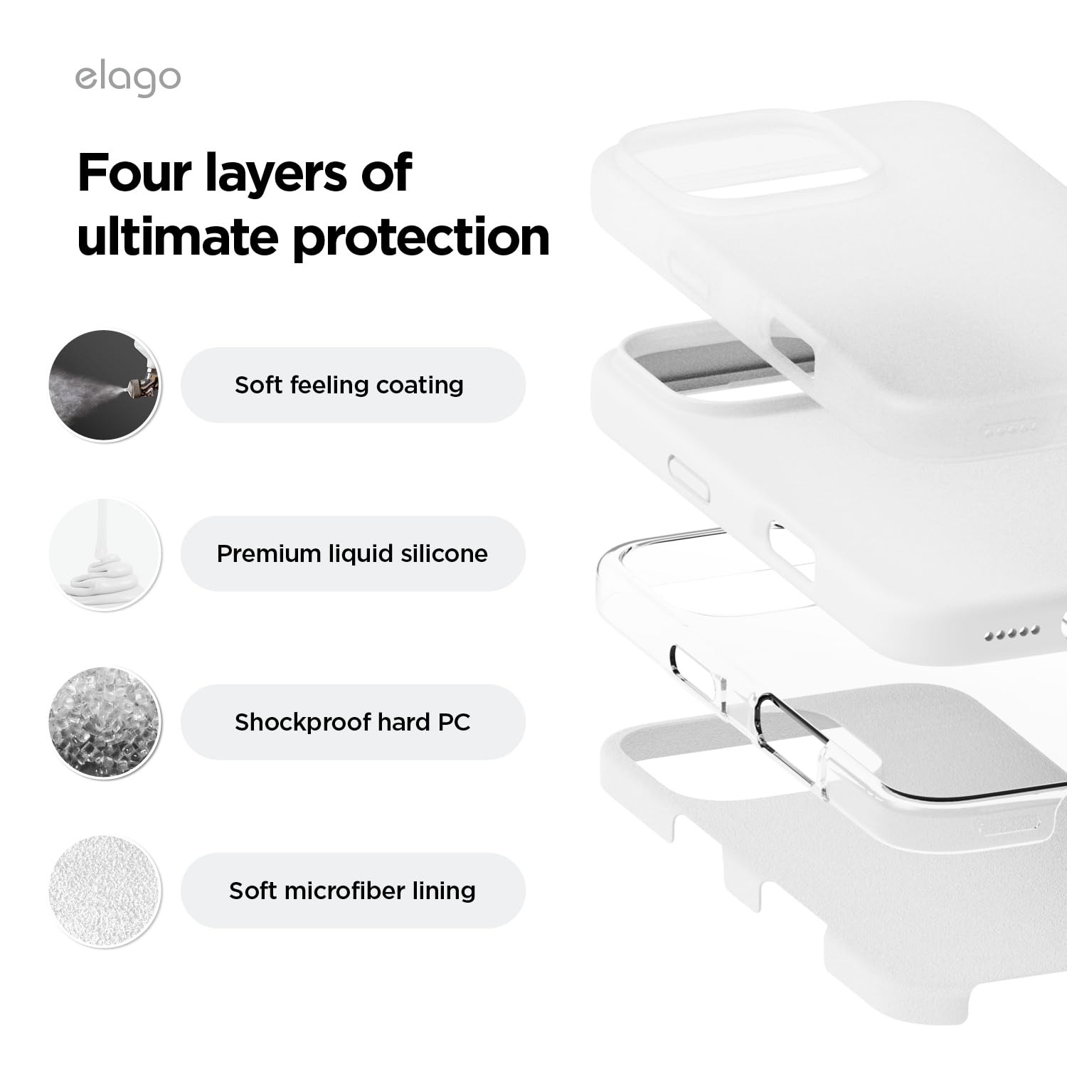 Elago Compatible With Iphone 16 Pro Case, Premium Liquid Silicone Case, Full Body Protective Cover, Shockproof, Slim Phone Case,