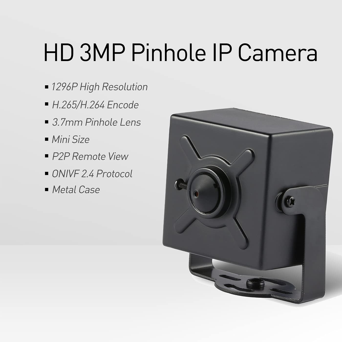 Revotech Mini Security Ip Camera, Hd 3Mp Small Indoor Camera 3.7 Mm Pinhole P2P H.265 Cctv Video Camera(I706 2 Black)