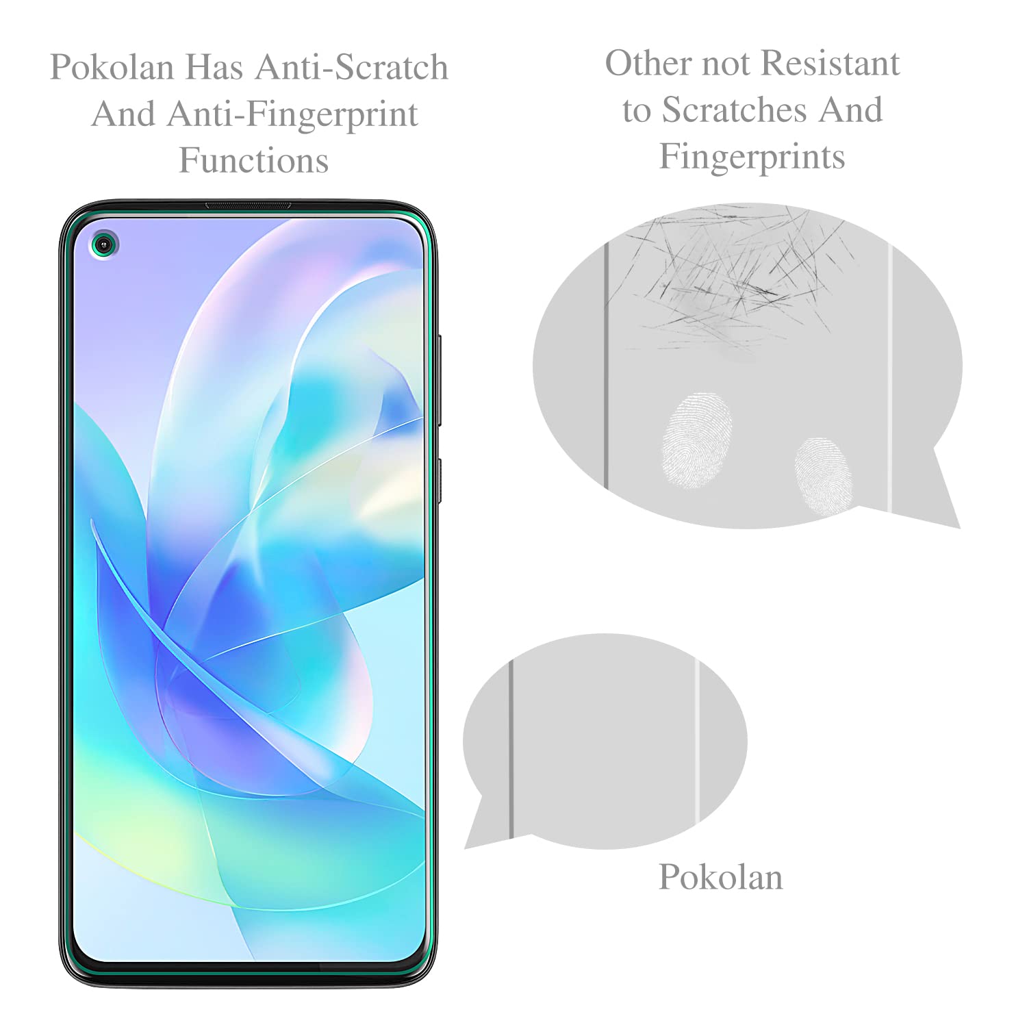 Pokolan [3 Pack Designed For Motorola Moto G Stylus 5G, Moto G Stylus 2021 Screen Protector Tempered Glass, Support Fingerprint