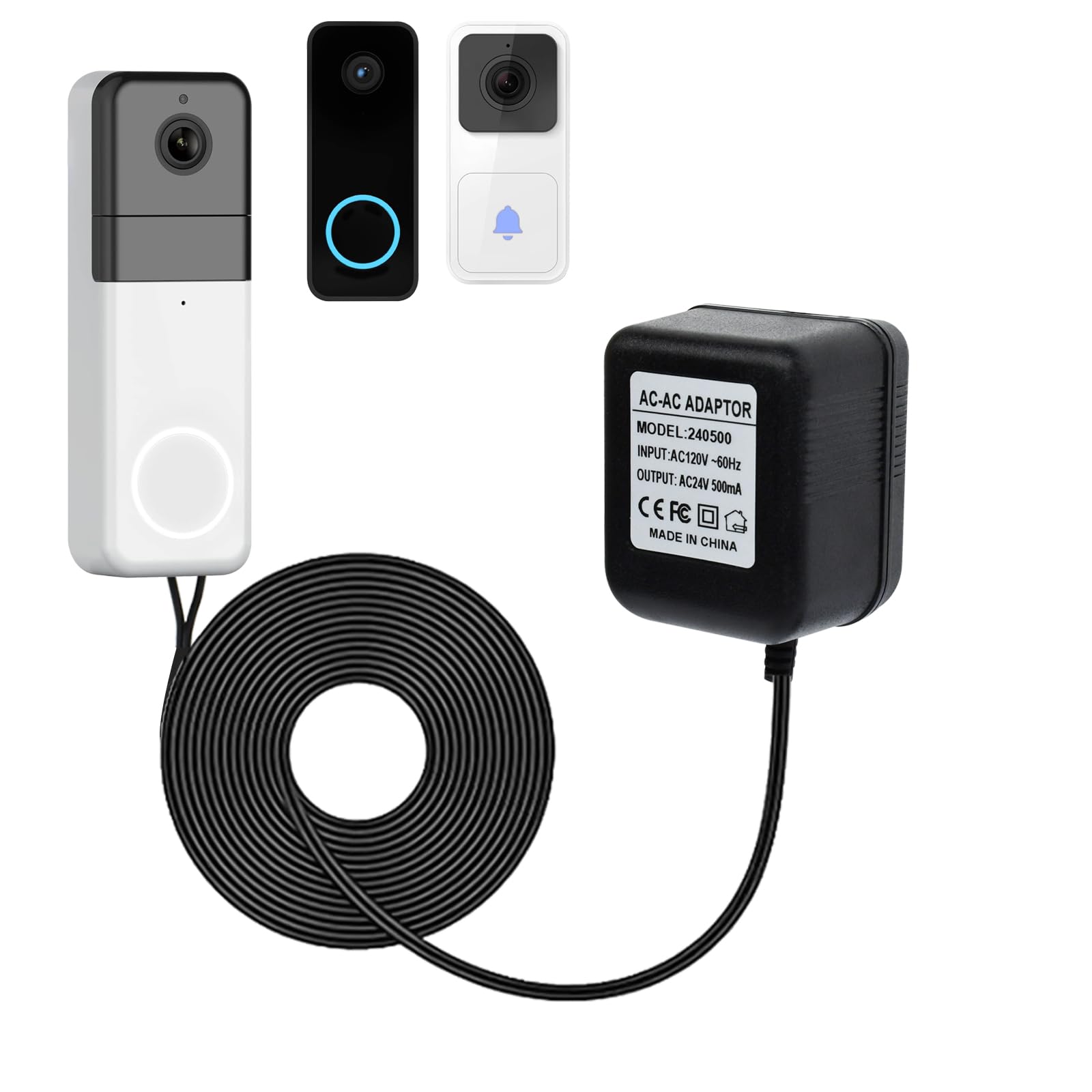 Vvhooy 24V 500Ma Video Doorbell Power Adapter Compatible With Wyze Wireless Video Doorbell Pro/Wyze Video Doorbell V2, Doorbell