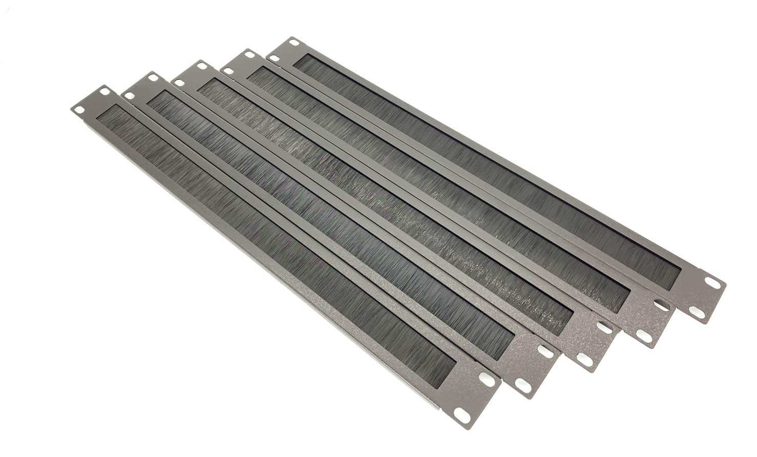 Metal Master   5 Pack 1U Brush Cable Manager Horizontal Rack Mount Cable Management Panel For 19 Inch Server Rack Or Network Cab
