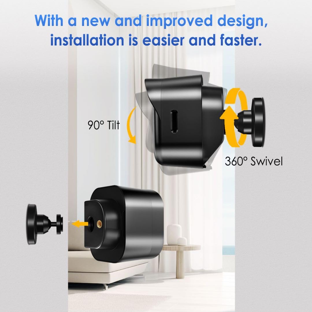 Lucrave Blink Outdoor Camera Surveillance Mount, Weatherproof Protective Housing And 360 Adjustable Mount With Blink Sync Module