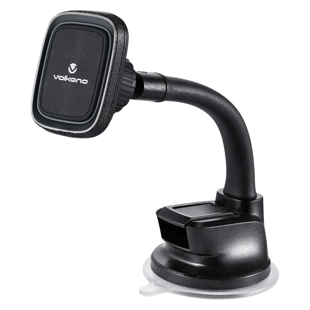 Volkano Magnetic Phone Car Mount 360 Degree Universal Cellphone Holder Ultimate Flexible Arm W/Ultra Sticky Suction Cup, Dash Wi