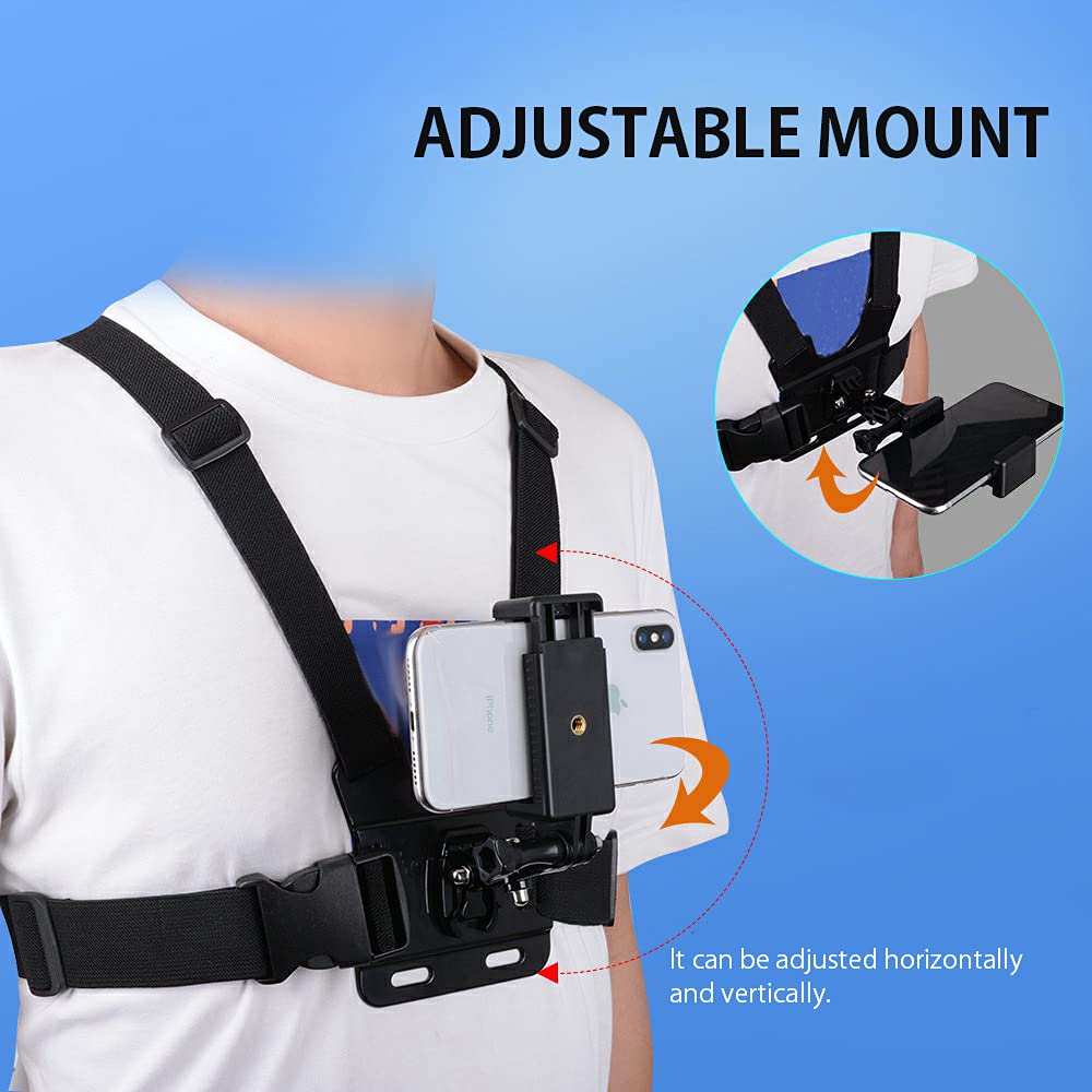 Mobile Phone Chest Mount Strap Holder