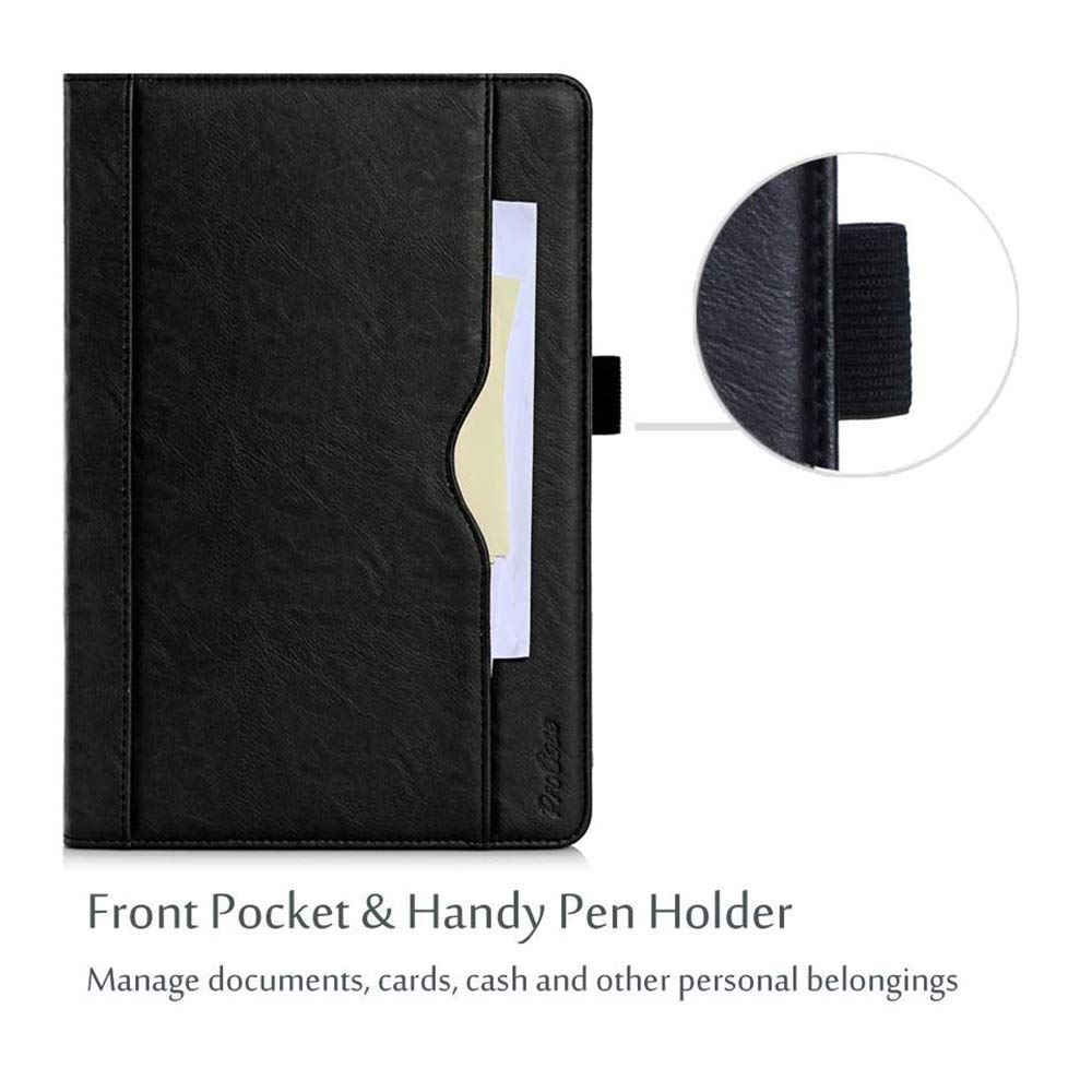 Procase Galaxy Tab S3 9.7 Case, Stand Folio Case Cover For Galaxy Tab S3 Tablet (9.7 Inch, Sm T820 T825 T827), With Multiple Viewing Angles, Document Card Pocket  Black