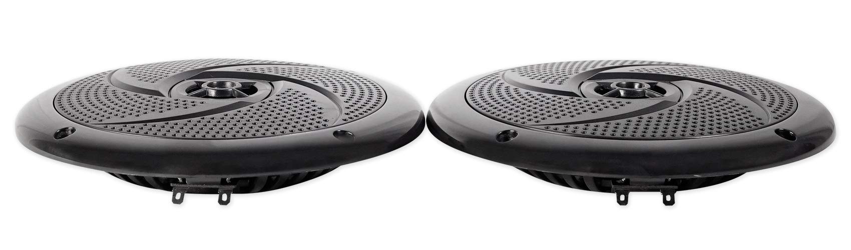 Rockville Pair Rsm65B 6.5 320 Watt Waterproof Shallow Slim Marine Boat Speakers Black