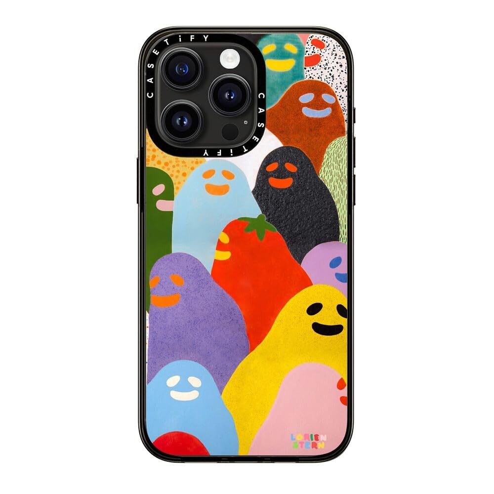 Casetify Compact Case For Iphone 15 Pro Max [2X Military Grade Drop Tested / 4Ft Drop Protection]   After Party   Clear Black