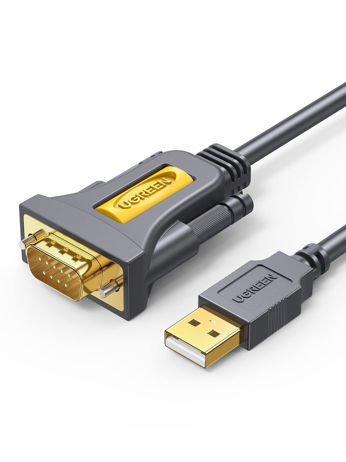 Ugreen 10Ft Usb To Serial Adapter, Serial To Usb Adapter Db9 Male 9 Pin With Pl2303 Chipset, Pvc Jacket, Rs232 To Usb Cable For