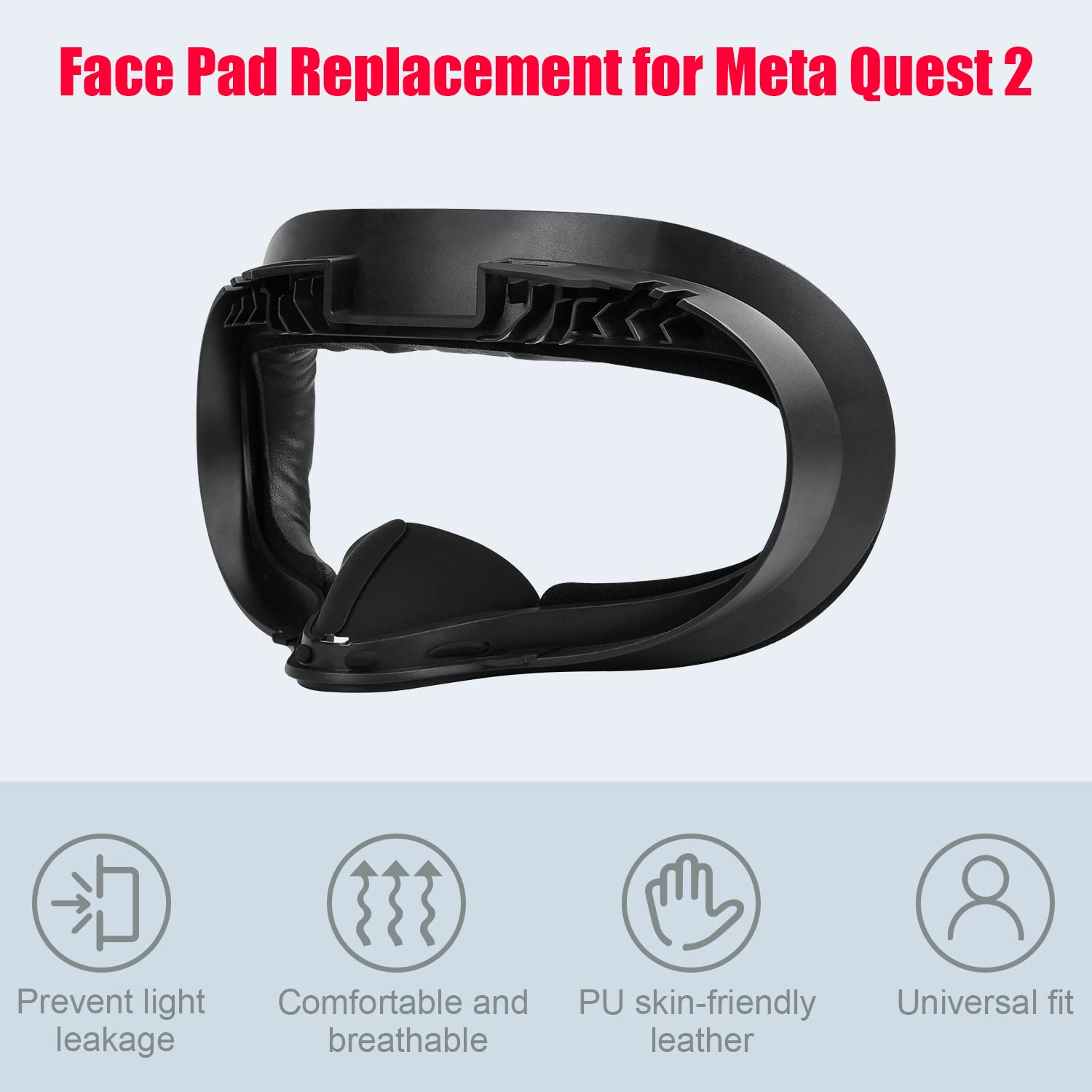 Vr Facial Interface And Foam Replacement Set For Oculus Meta Quest 2 | Removable Facial Interface Frame & Foam Face Covers Repla