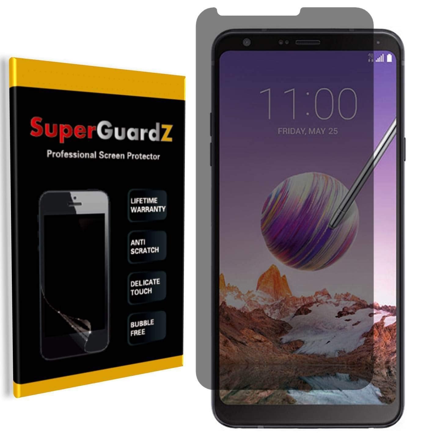 For Lg Stylo 4 / Lg Stylo 4+ / Lg Stylo 4 Plus Screen Protector [Privacy Anti Spy], Superguardz, Anti Glare, Anti Scratch, Anti 