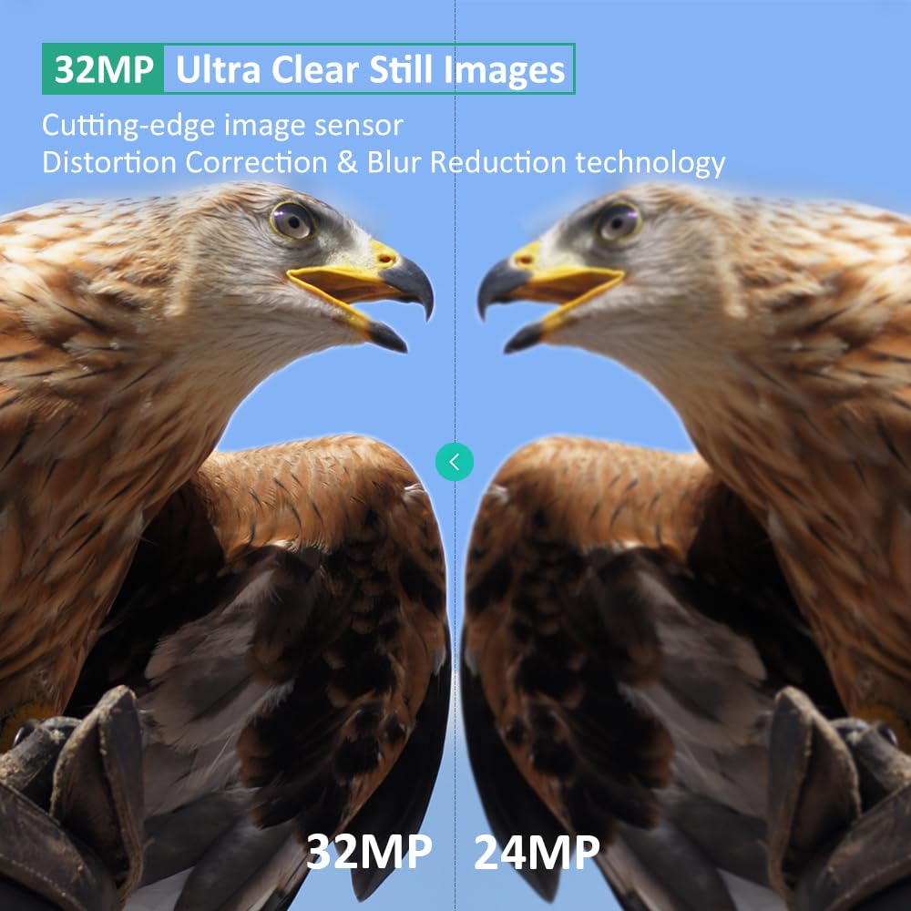 Gardepro E6 Trail Camera Wifi 32Mp 1296P Game Camera With No Glow Night Vision Motion Activated Waterproof For Wildlife Deer Sco