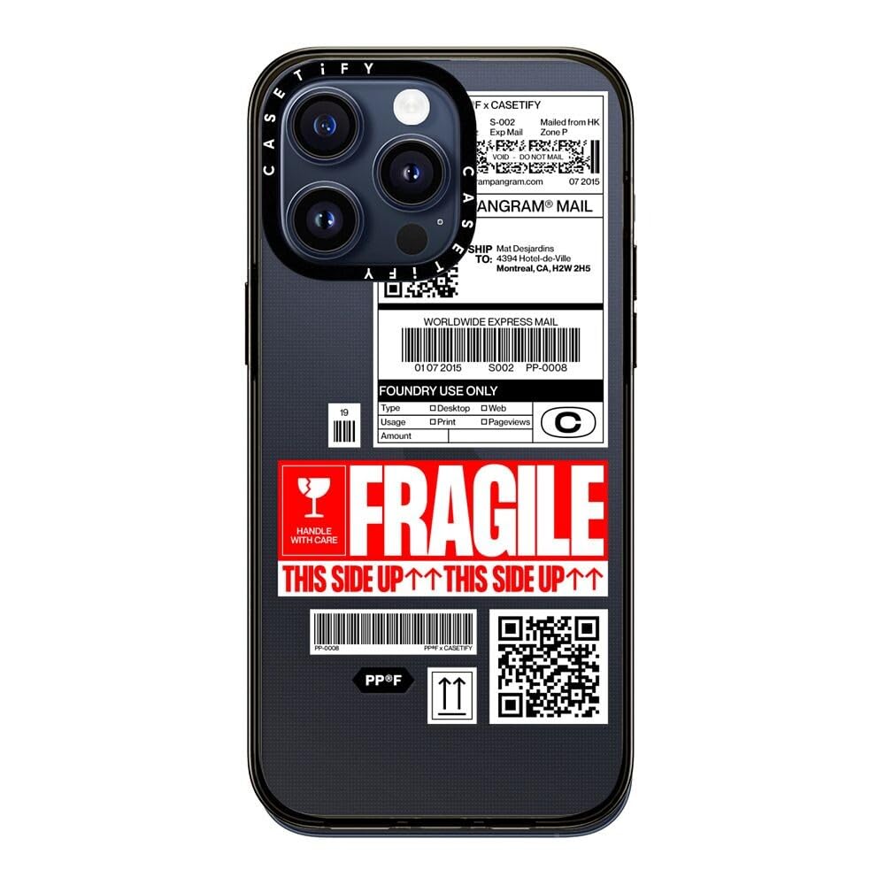 Casetify Compact Iphone 15 Pro Max Case [2X Military Grade Drop Tested / 4Ft Drop Protection]   Stickers Prints   Pp 0008   Clea