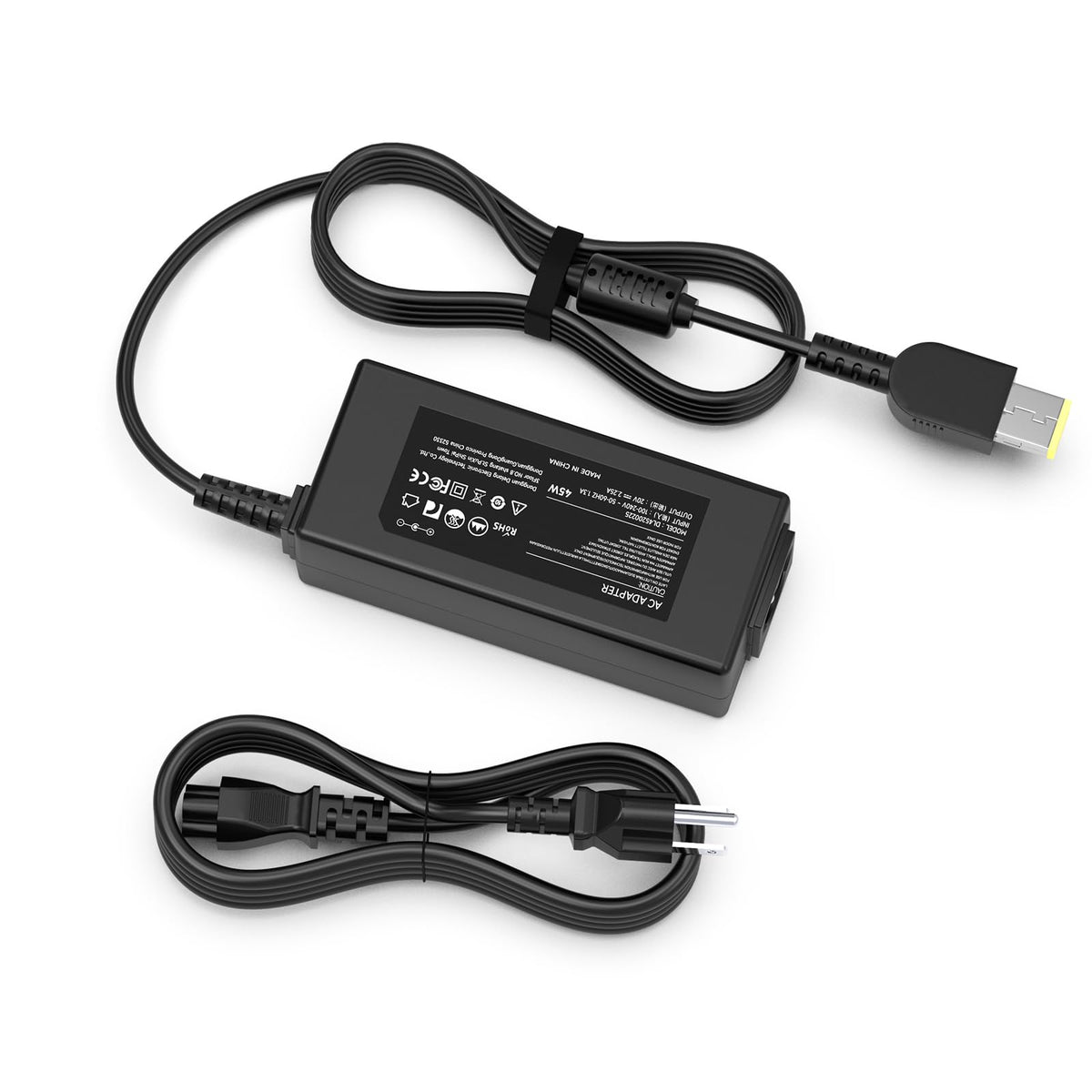 45W Laptop Charger For Lenovo Thinkpad T431S, T440, T450S, T460, T460S, T470, T470S, X240, X250, X260, E431, E440, E450, E540, E550, E560, W540, G50, G505, Z40, Z50 Power Supply Cord (Usb Square Tip)