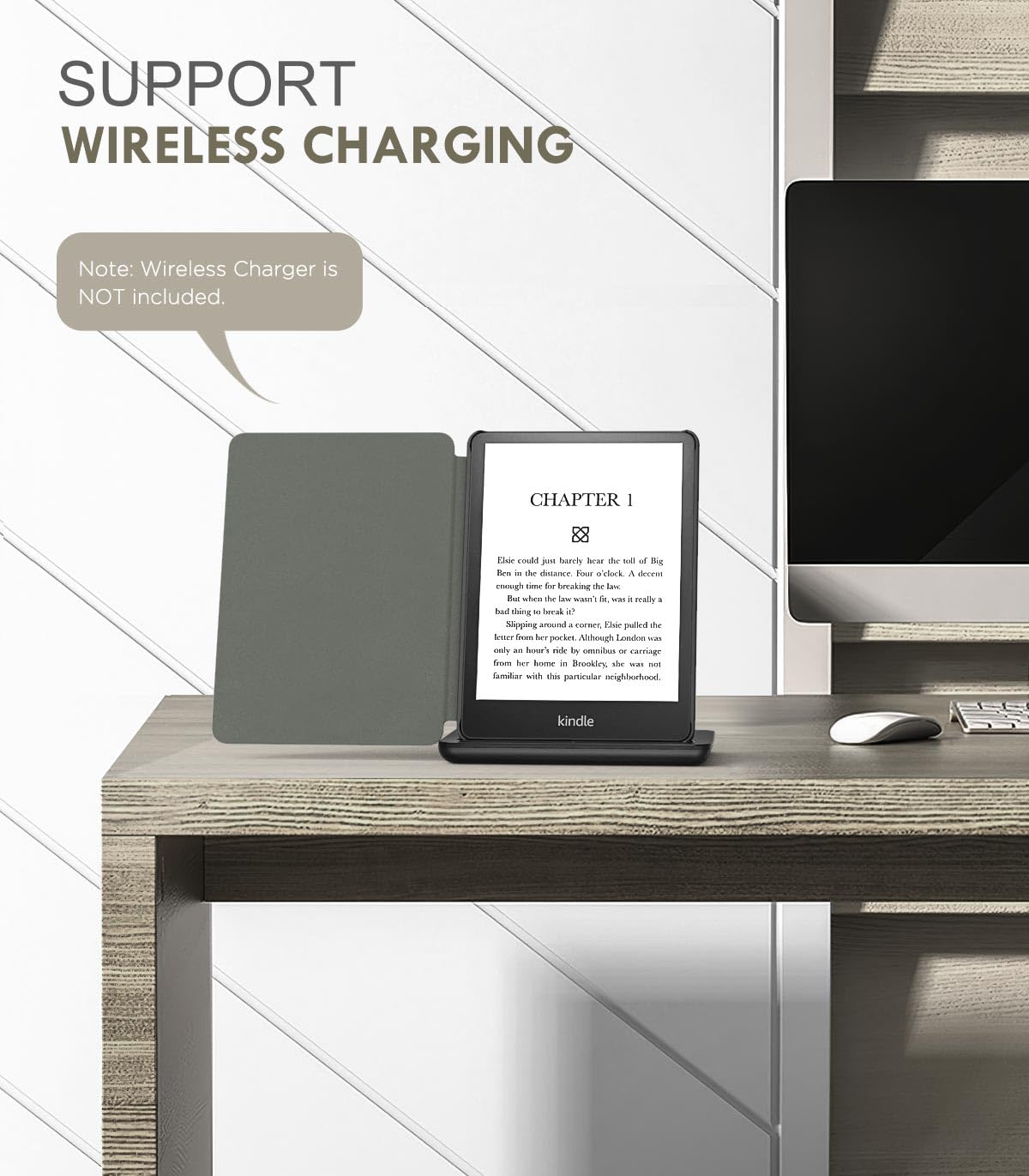 MoKo Case for 6.8' Kindle Paperwhite (11th Generation 2021) and Kindle Paperwhite Signature Edition, Light Shell Cover with Auto Wake/Sleep for Kindle Paperwhite 2021 E Reader, Agave Green