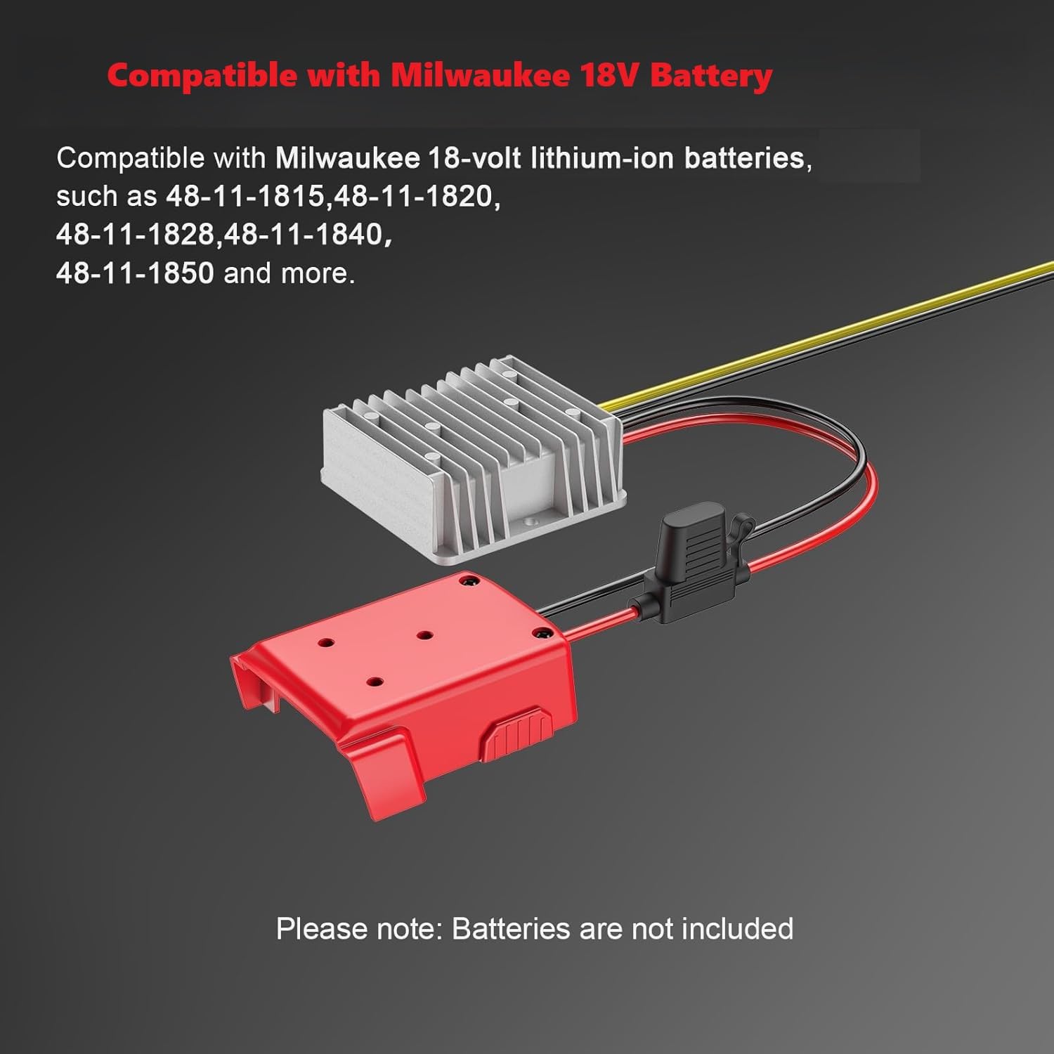 2 Pack 18V To 12V Step Down Converter Compatible With Mil Waukee 18V Battery Power Wheel Battery Adapter Dc 12V 20A 240W Buck Co
