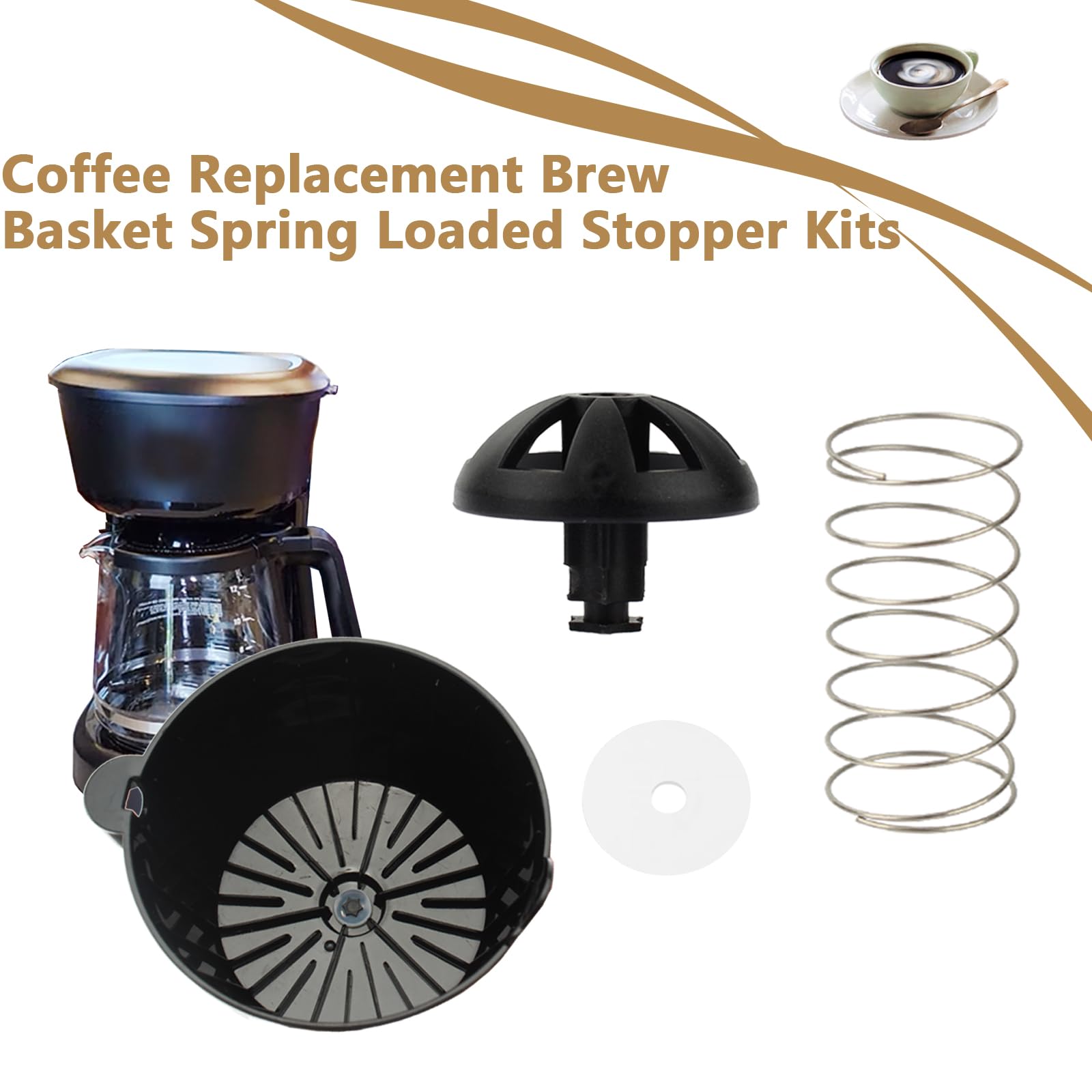 Coffee Machine Brew Basket Bottom Spring Loaded Stopper Kits Replacement Brew Basket For Hamilton Beach Coffee Makers  Fit Fit C