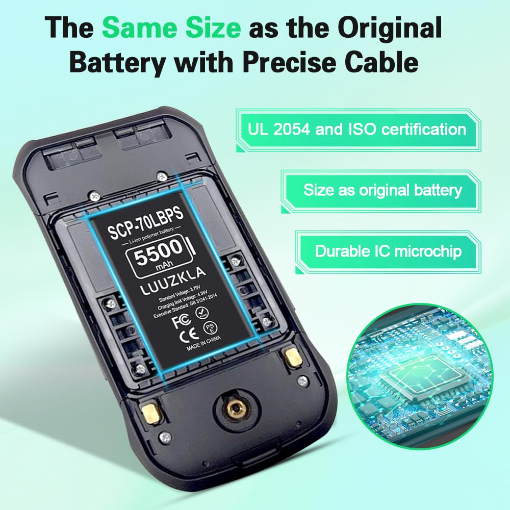 Luuzkla 5500Mah Scp 70Lbps Battery, (2024 New Upgrade) Super Capacity Replacement Battery Compatible With Kyocera Scp 70Lbps  0