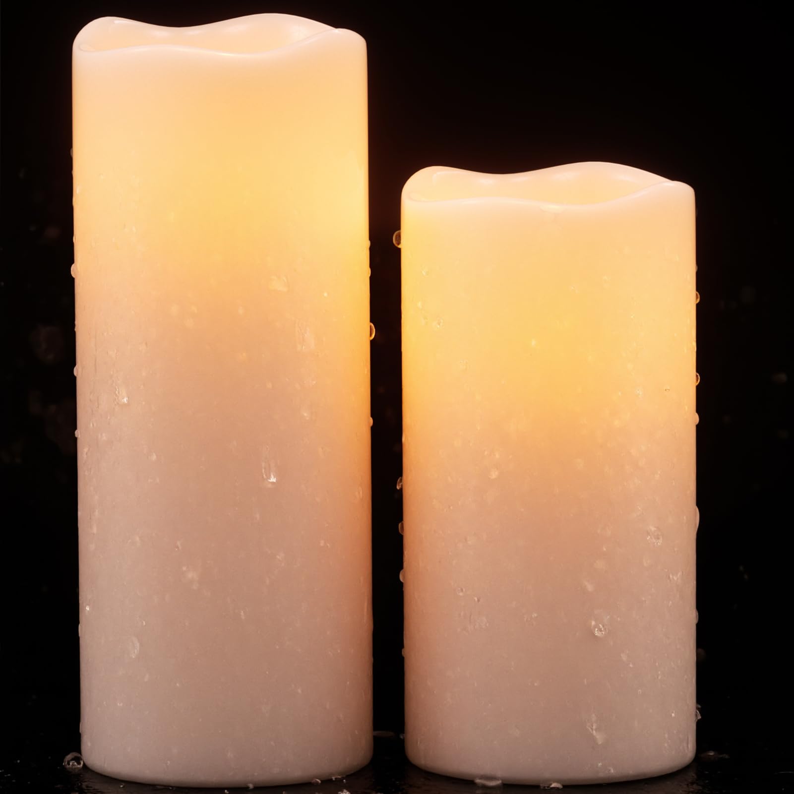 Wondise Solar Powered Flameless Candles IP65 Outdoor Waterproof Rechargeable LED Candles Battery Operated Dusk to Dawn Plastic f