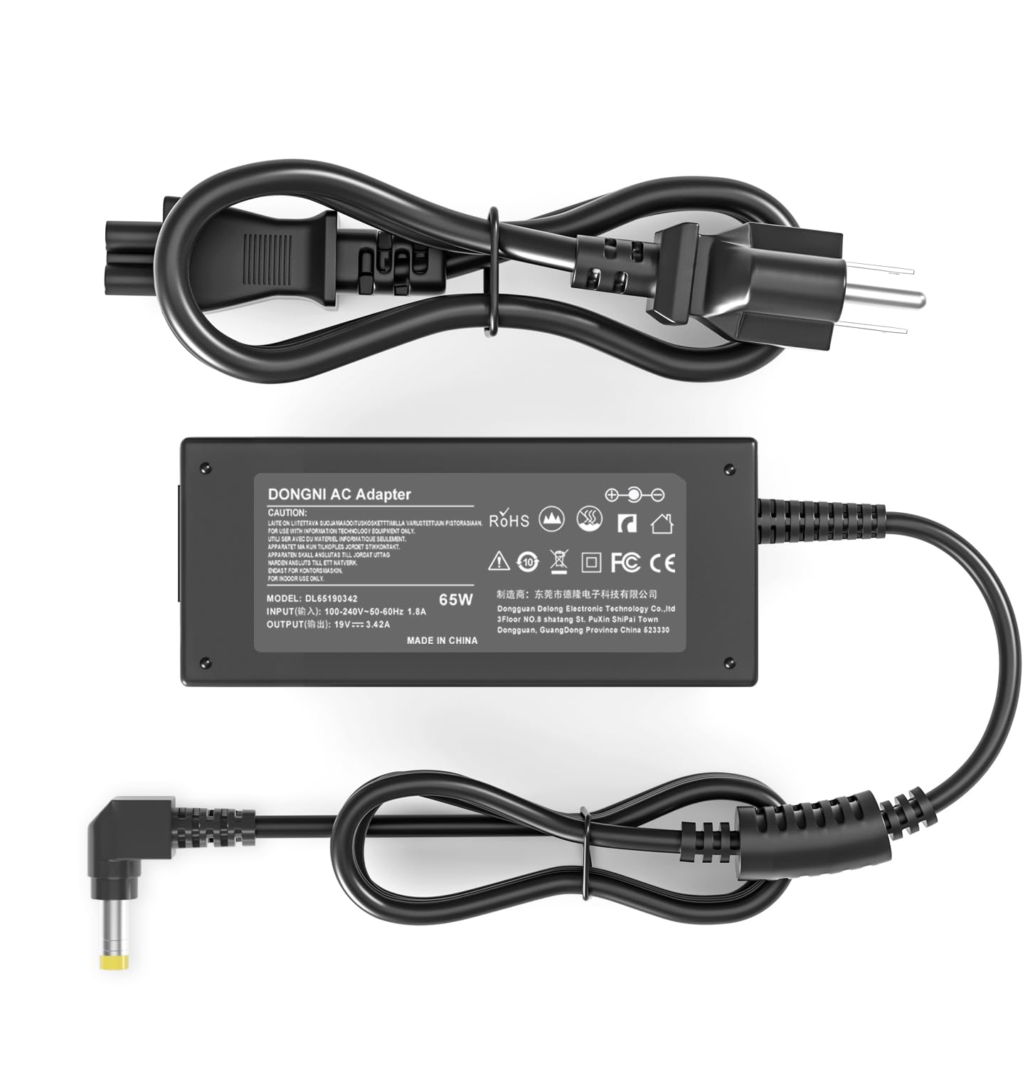 Dongni 19V Ac Adapter Power Cord For Hp Monitor 27'' 25'' 23.8'' 23'' 21.5'' 20'' 27F 27Er 27Es 23Es 24F 25Er 27Xi 27Bw 22Bw 23E