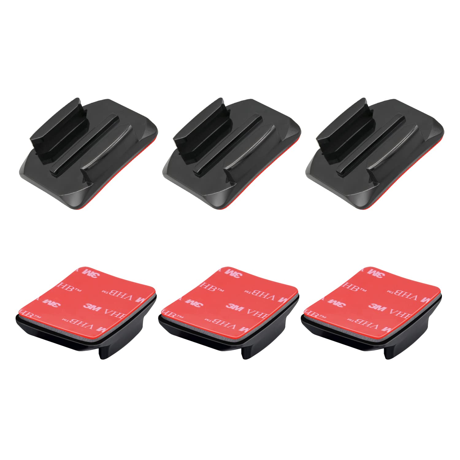 Haoyou Curved Adhesive Helmet Mount Compatible With Gopro Hero 13,12,11,10, 9, 8, 7, 6, 5, 4, 3+, 3 Cameras (6Pcs)